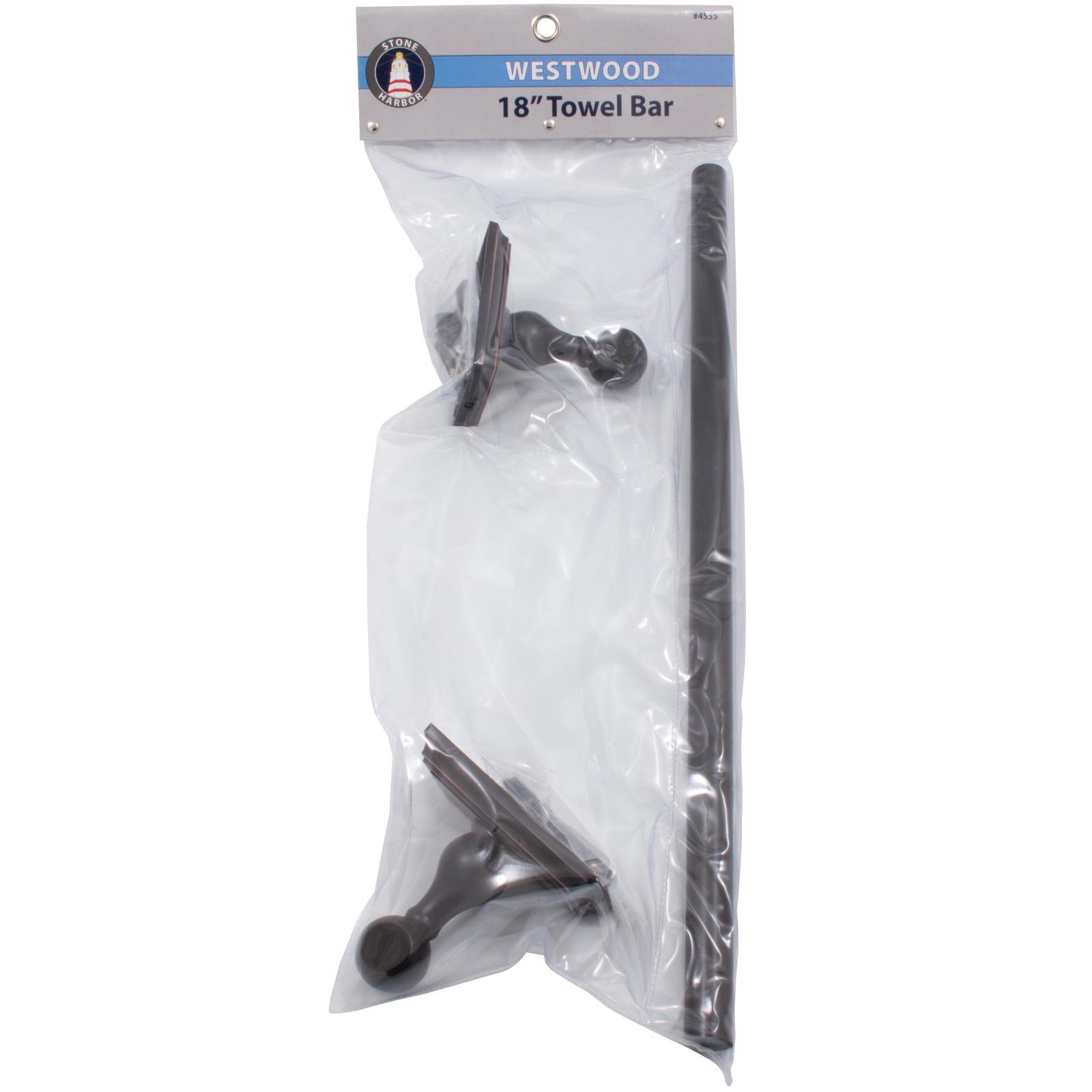 Stone Harbor Hardware Westwood Towel Bar, 18 Inches, Vintage Bronze