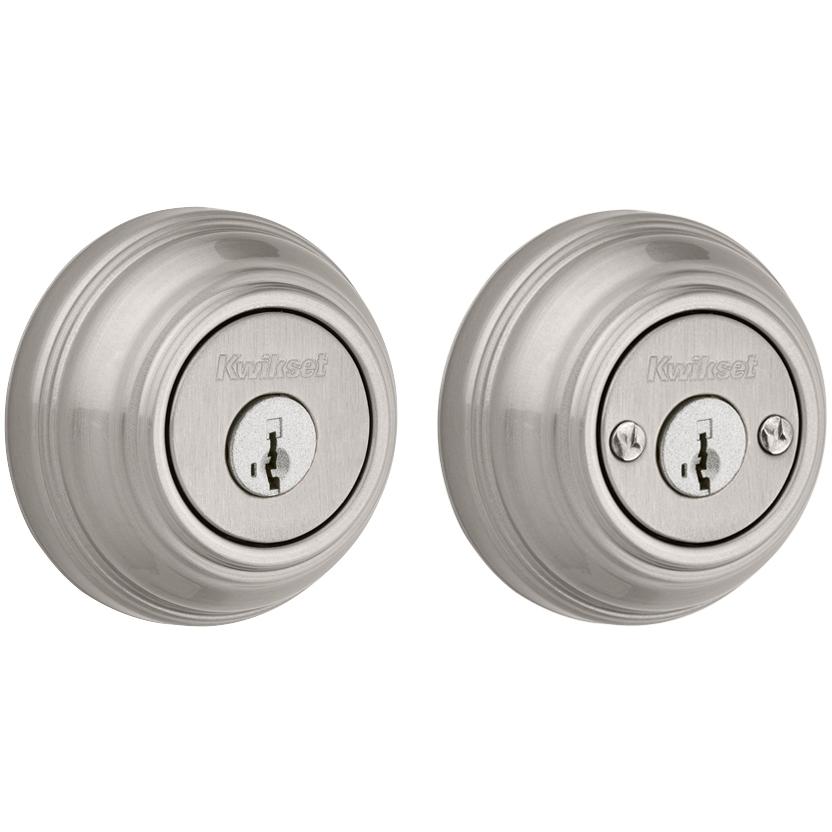 Double Cylinder Round Deadbolt - 985 Series SmartKey with Round Corner Latch - Clearpack