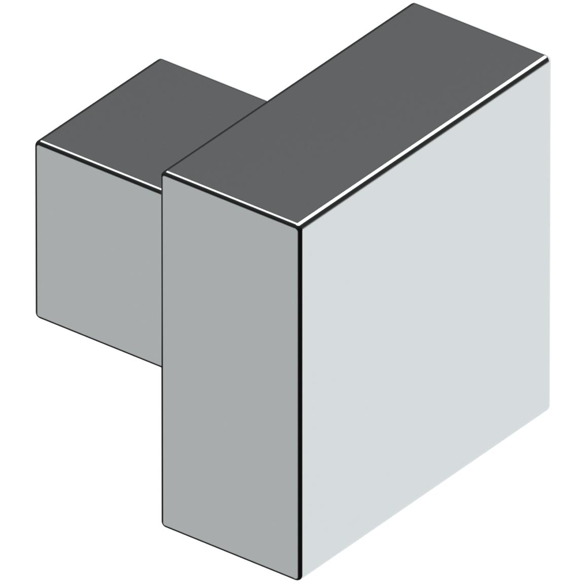 Deltana KS125U26 1-1/4" Modern Square Knob - Polished Chrome