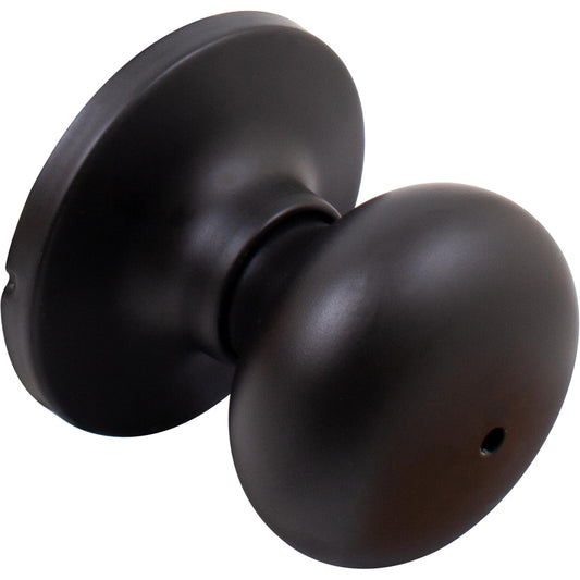 Stone Harbor Hardware Highland Door Knob, Privacy (Bed/Bath) Latch, Matte Black