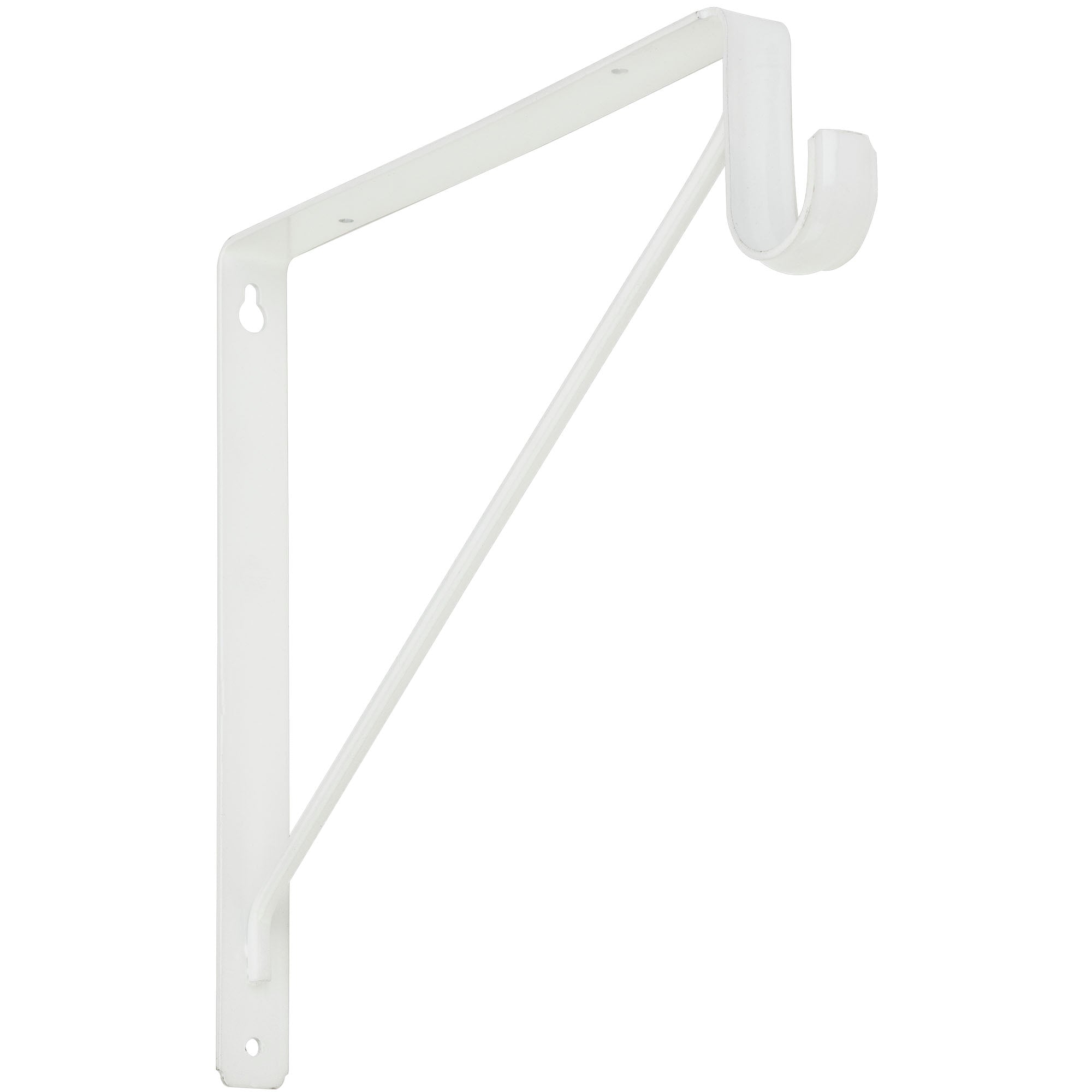 National Hardware - S822-094 108BC Heavy Duty Shelf/Rod Bracket in White