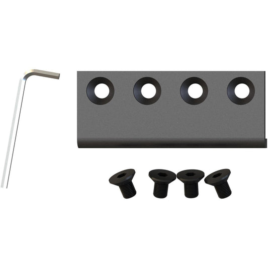 Stone Harbor Hardware Converging Plate for Flat Track Sliding Door Sets, Matte Black