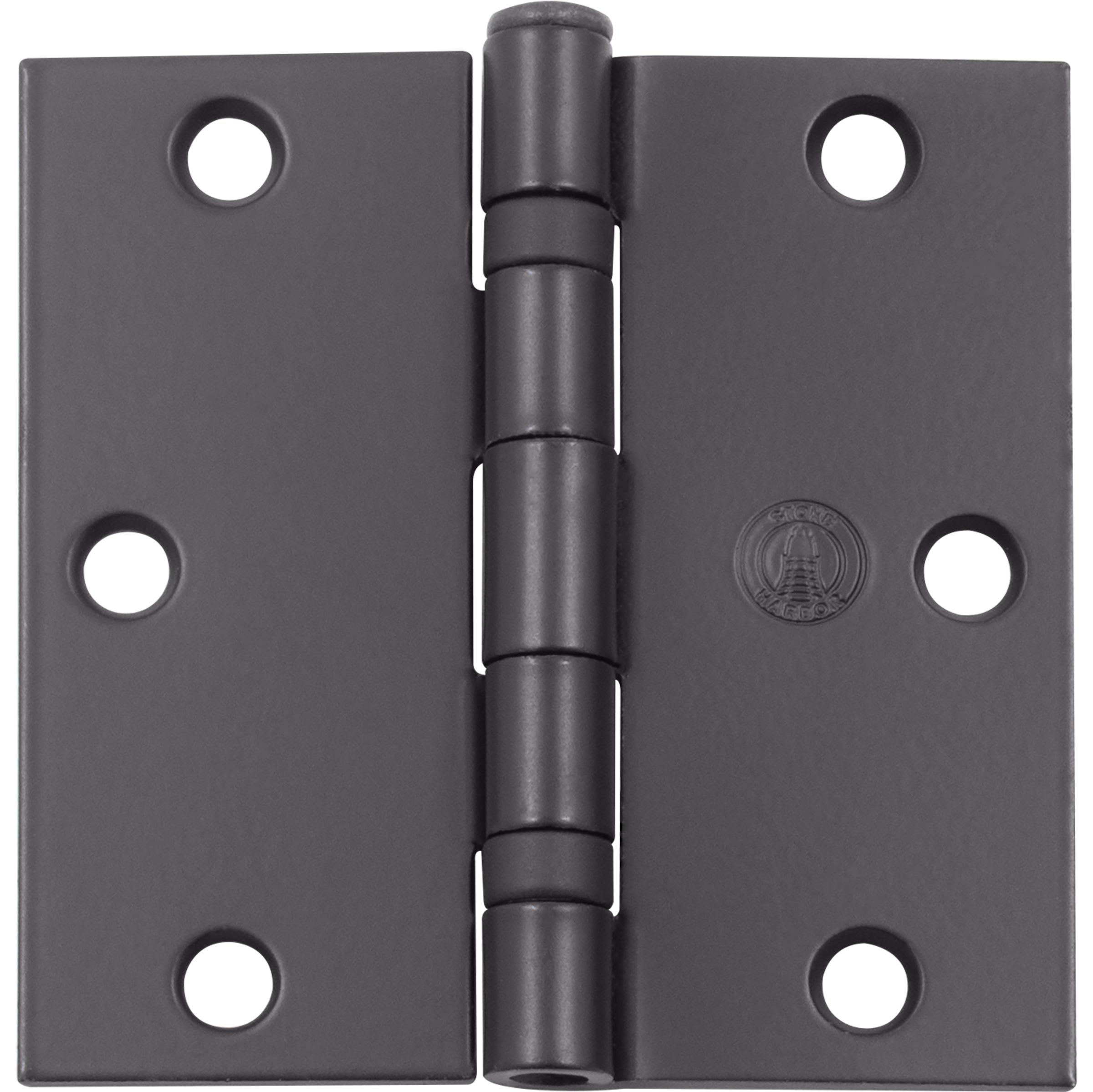 Stone Harbor Hardware 3-1/2" Ball-Bearing Door Hinges, Square Corner, Oil-Rubbed Bronze, 3-Pack