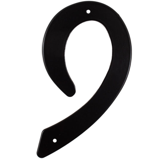 Stone Harbor Hardware Smooth House Number, #9, 4 Inches, Matte Black