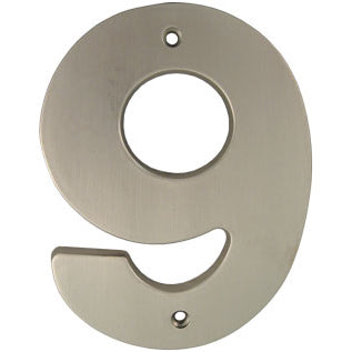 Stone Harbor Hardware Contemporary House Number, #9, 5 Inches, Satin Nickel