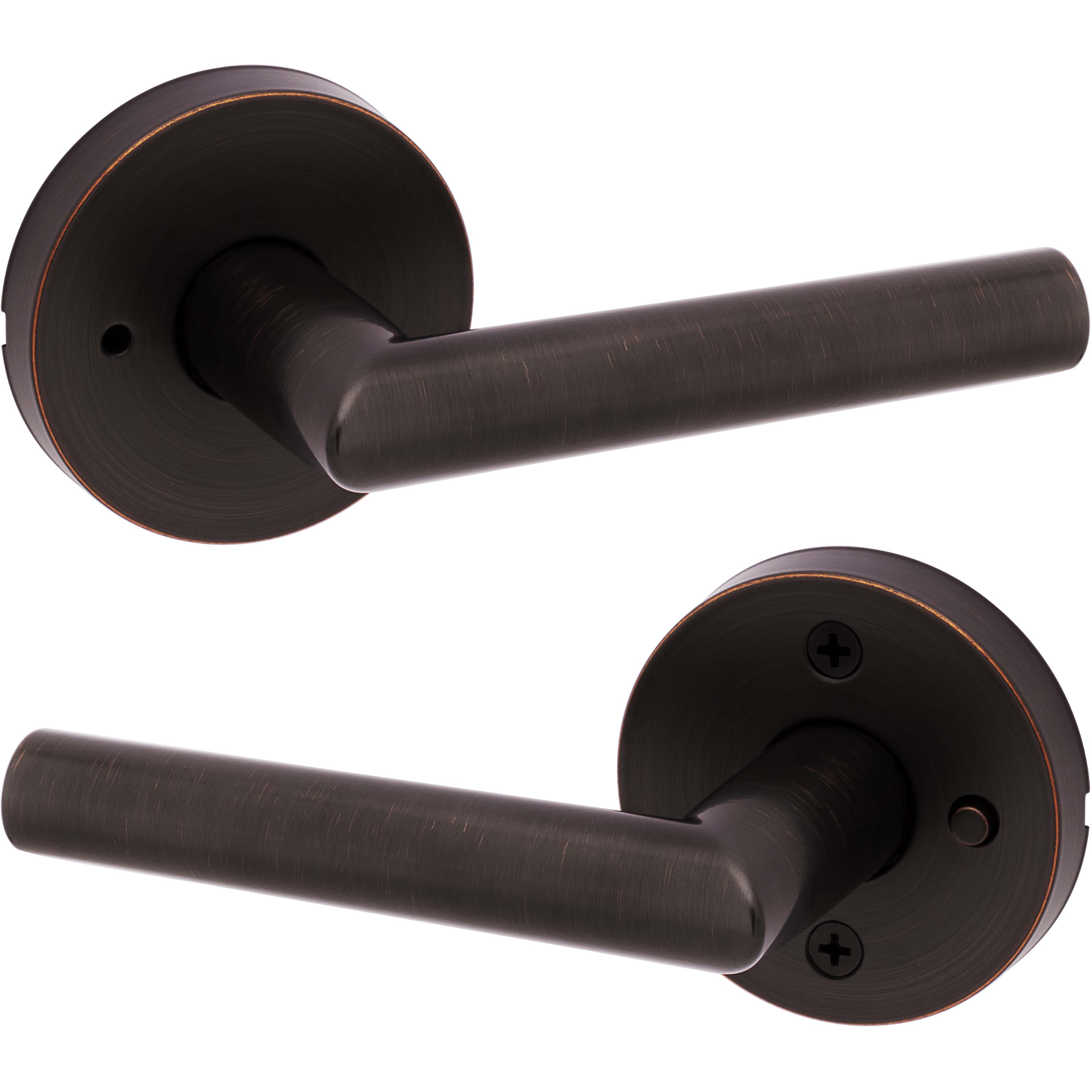 Milan Privacy/Bed & Bath Lever - 155 Series with Round Trim - Boxpack