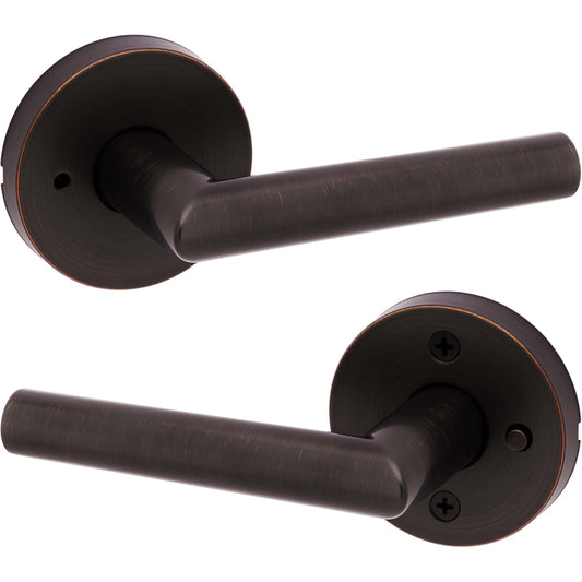 Milan Privacy/Bed & Bath Lever - 155 Series with Round Trim - Boxpack