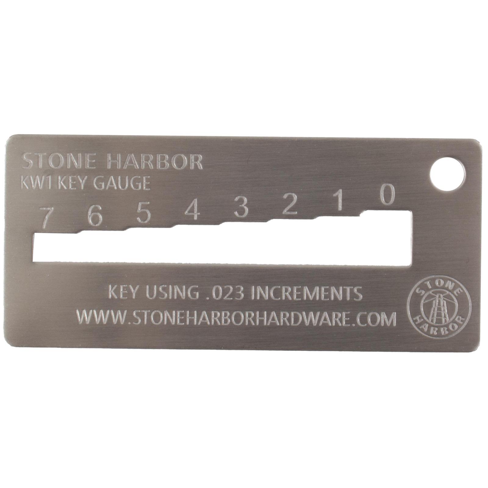 Stone Harbor Hardware Key Gauge for KW Keys, Keying Tool