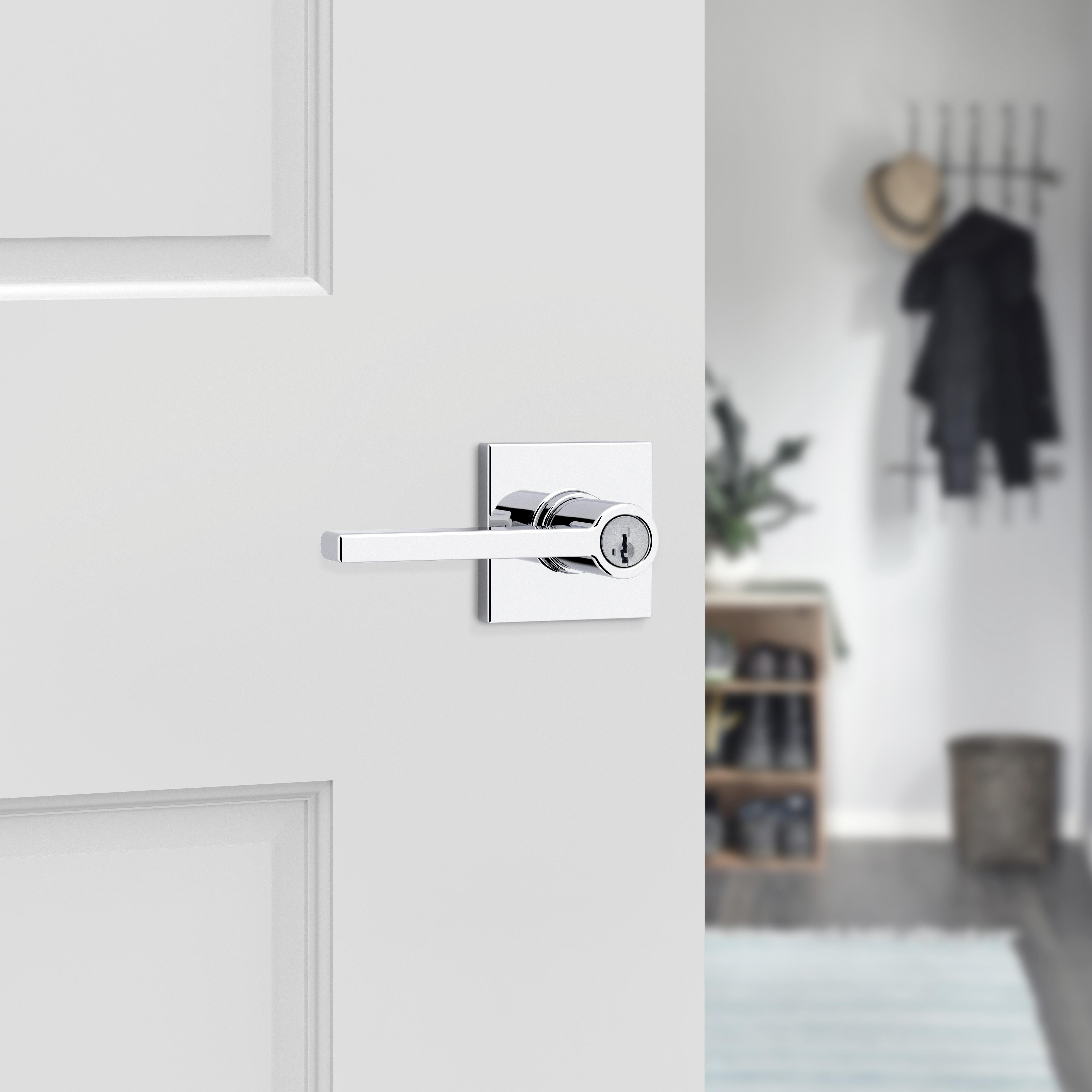 438CSL SQT 26 SMT RCAL UL 3031 23155 LK Casey Entry Less Keys - Polished Chrome