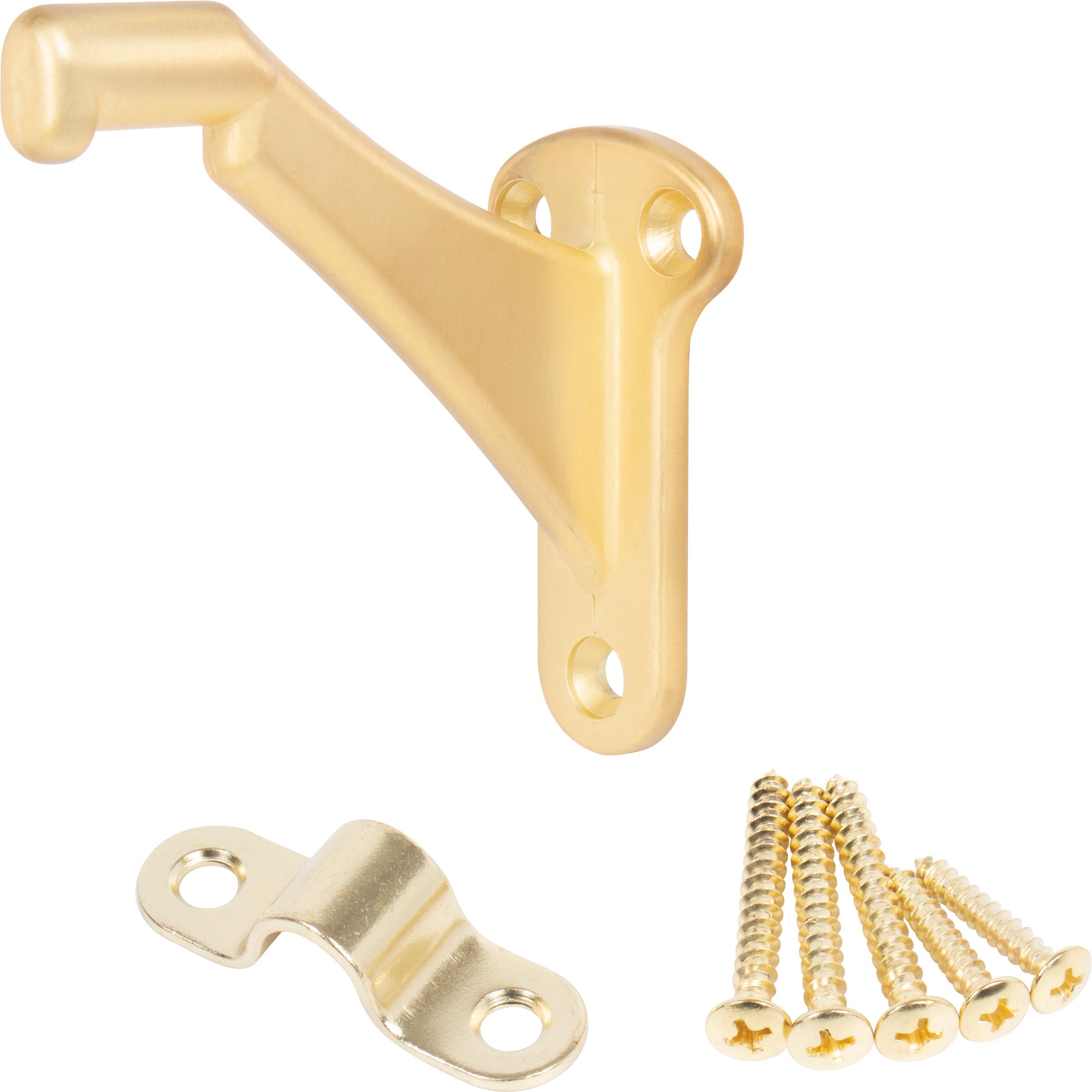 Stone Harbor Hardware Heavy-Duty Handrail Bracket, Satin Brass