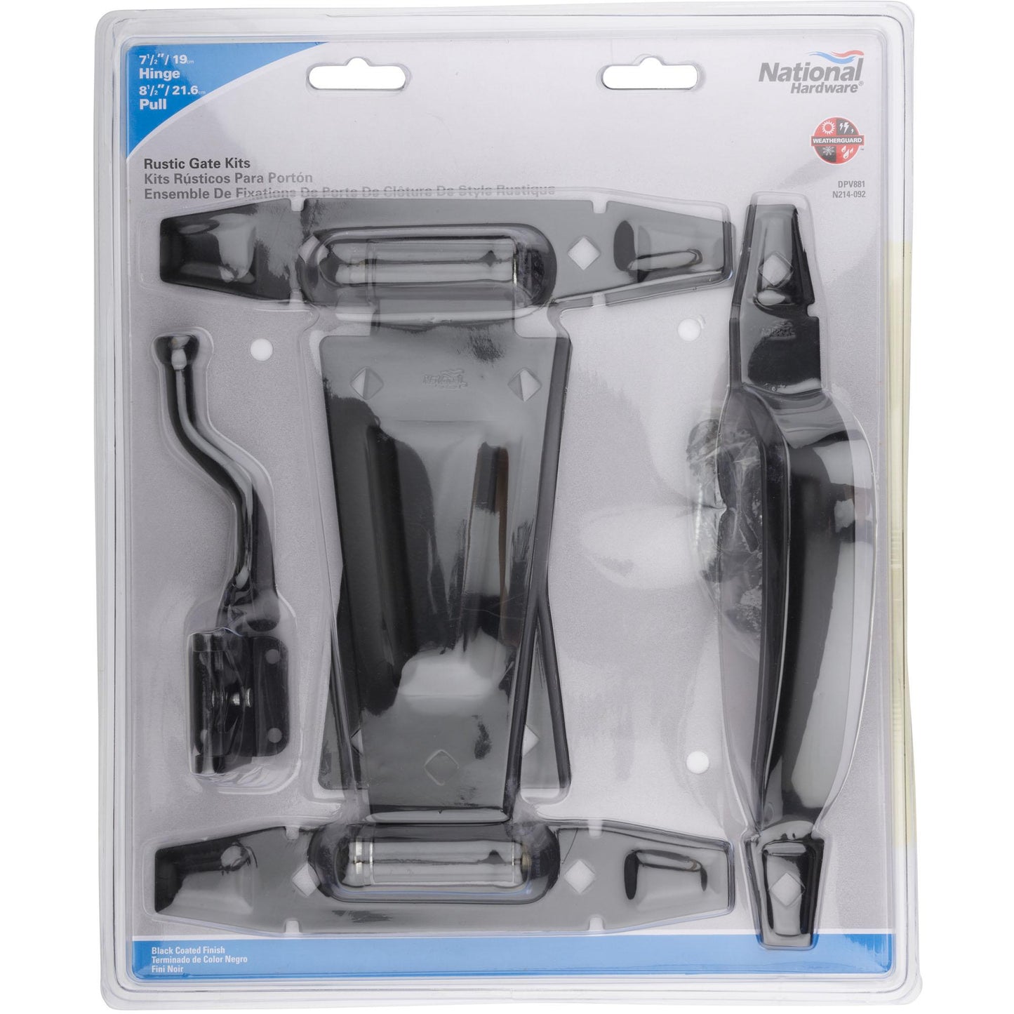 National Hardware - DPV881 Rustic Gate Kit - Black
