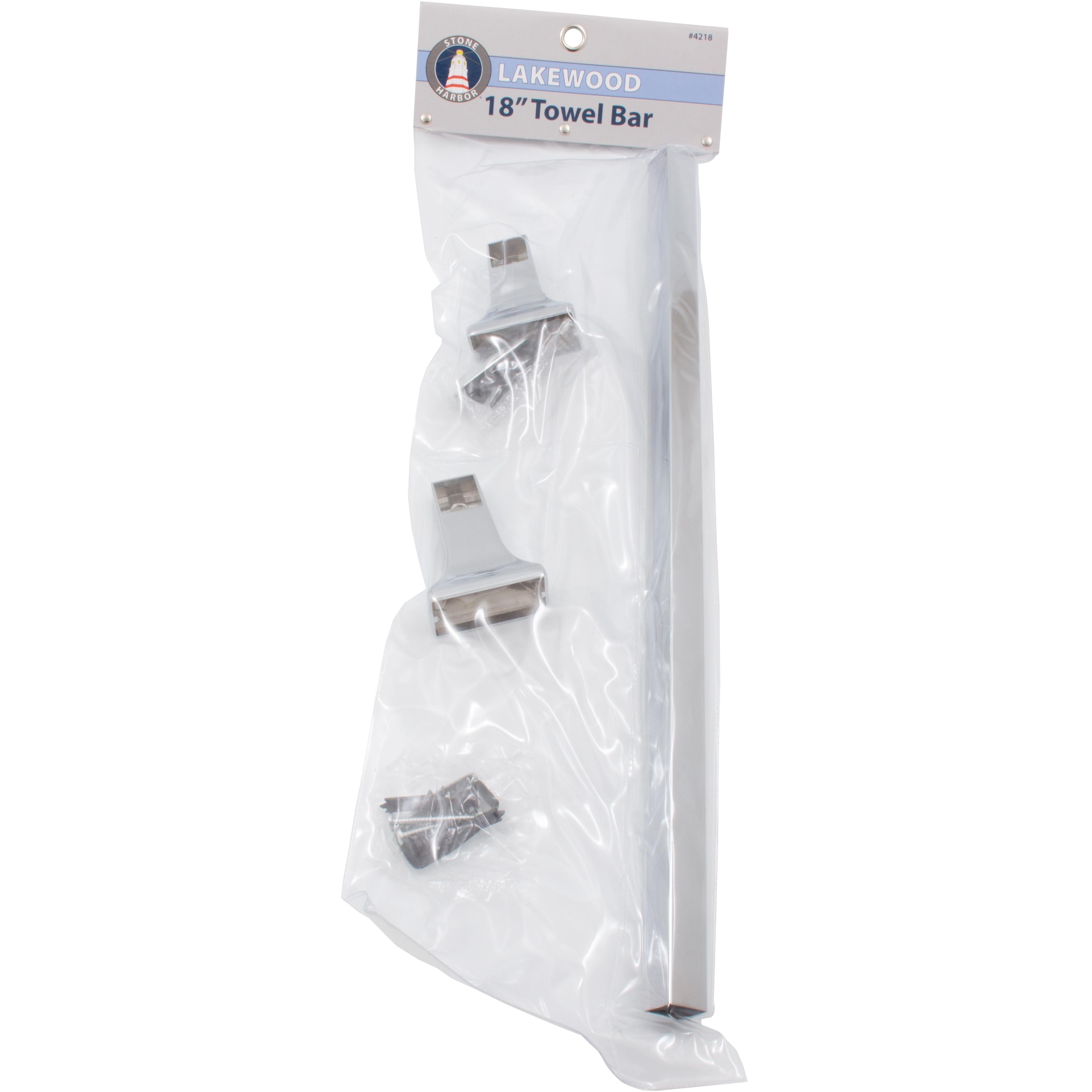Stone Harbor Hardware Lakewood Towel Bar, 18 Inches, Polished Chrome