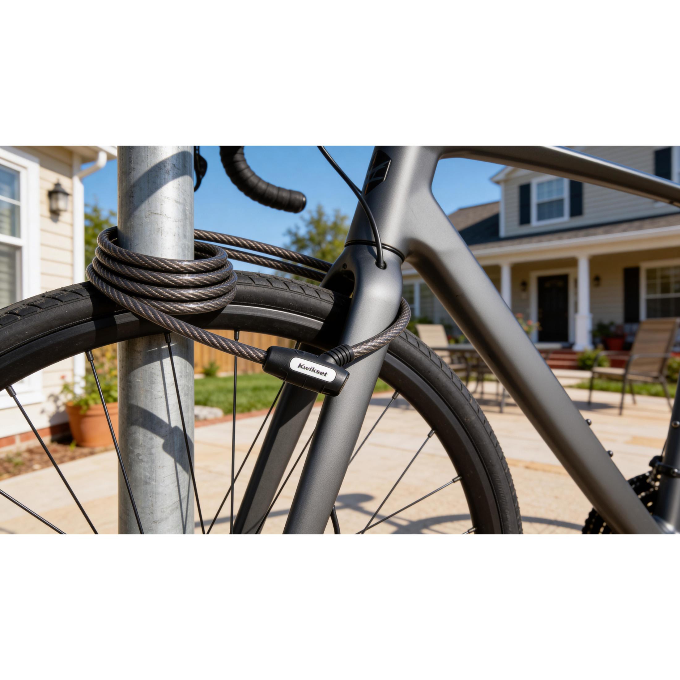 Kwikset 5' x 1/2" Keyed Bicycle Cable Lock