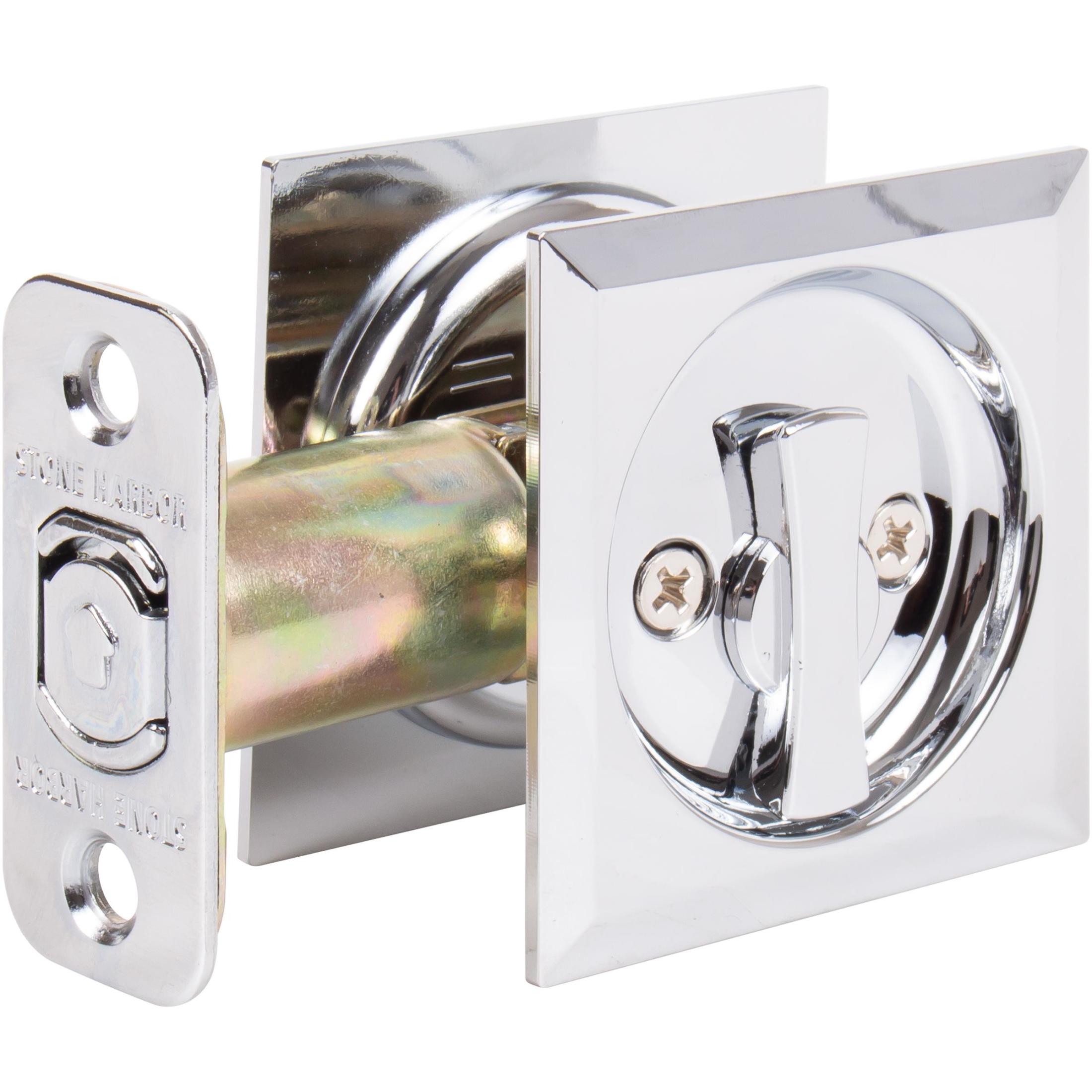 Contemporary Square Pocket Door Lock Privacy