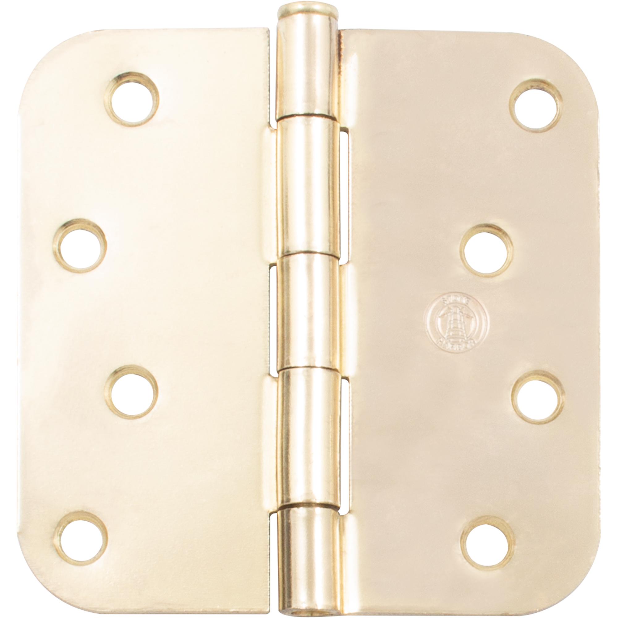 Stone Harbor Hardware Standard Hinge, 4 Inches, 5/8" Radius Corner, Bulk Pack (100 Each), Polished Brass