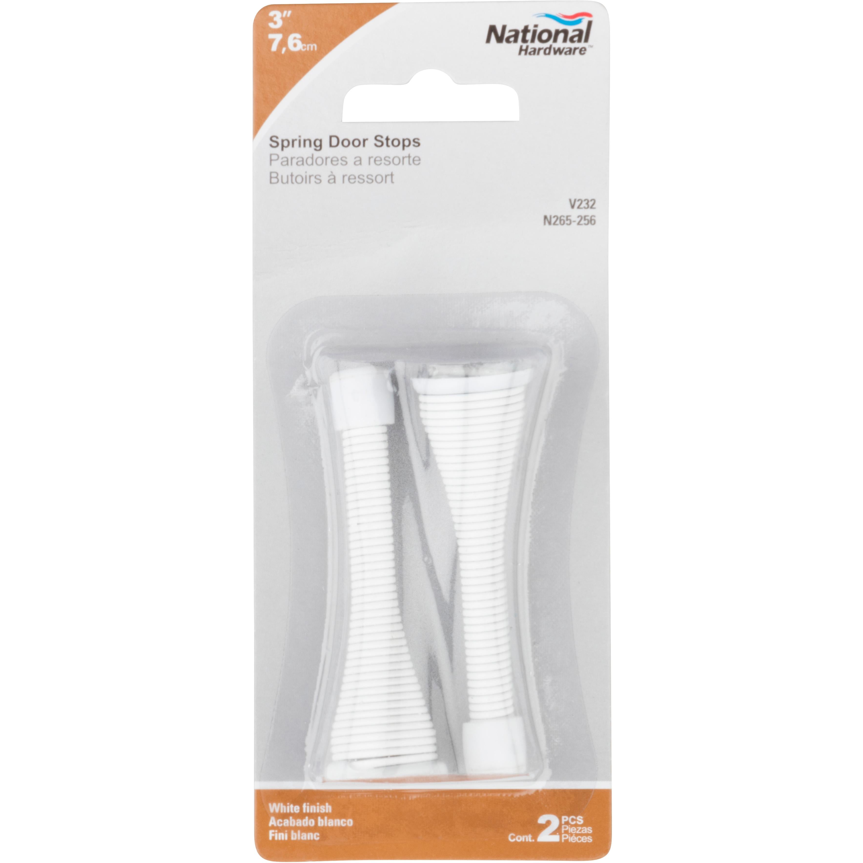 National Hardware - V232 3” Spring Door Stop 2/pk - White