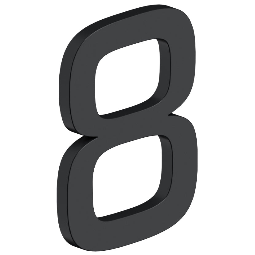 House Number 8 with Risers (E Series) - Matte Black