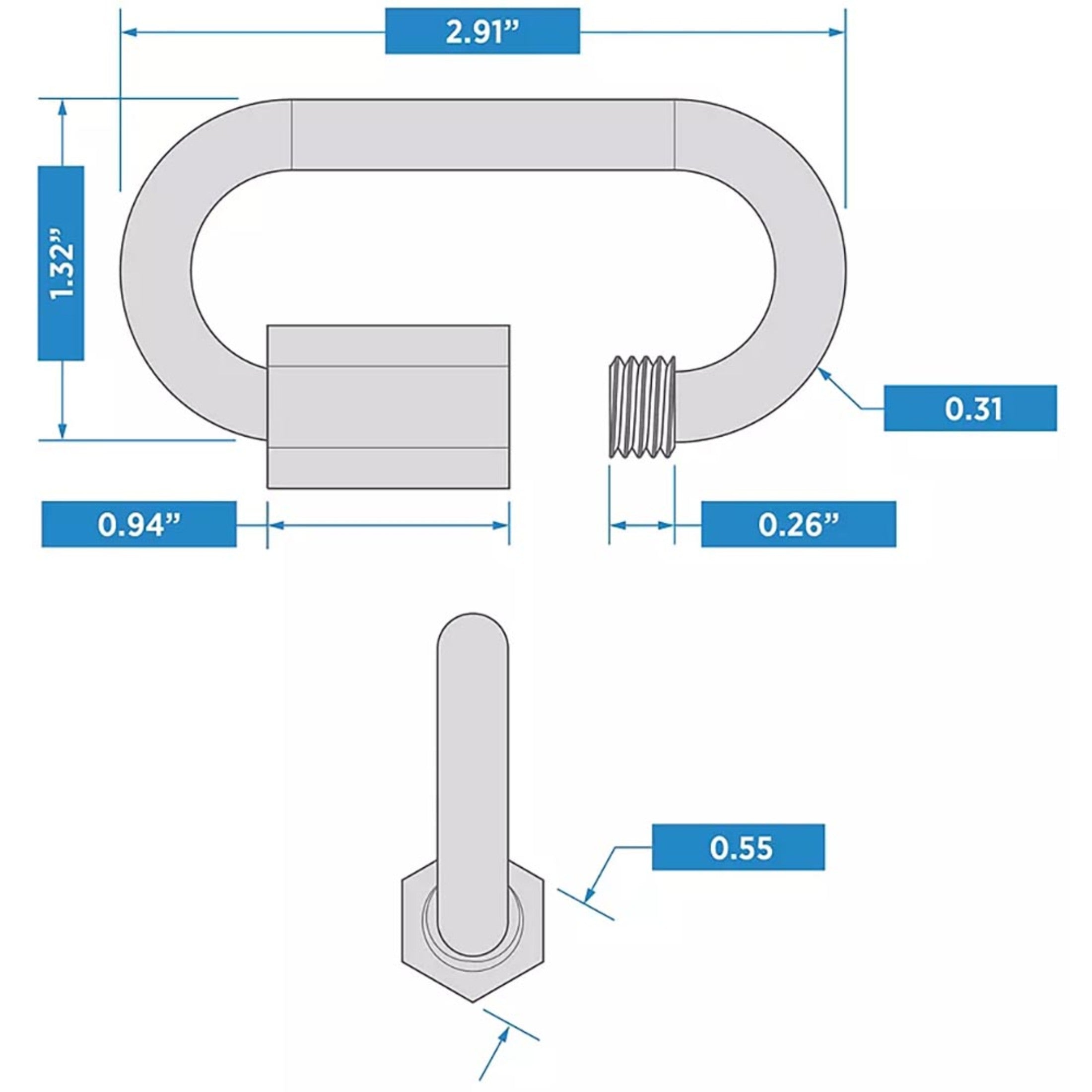 National Hardware - N100-309 V3150 5/16" Quick Link Quick Link in Zinc Plated