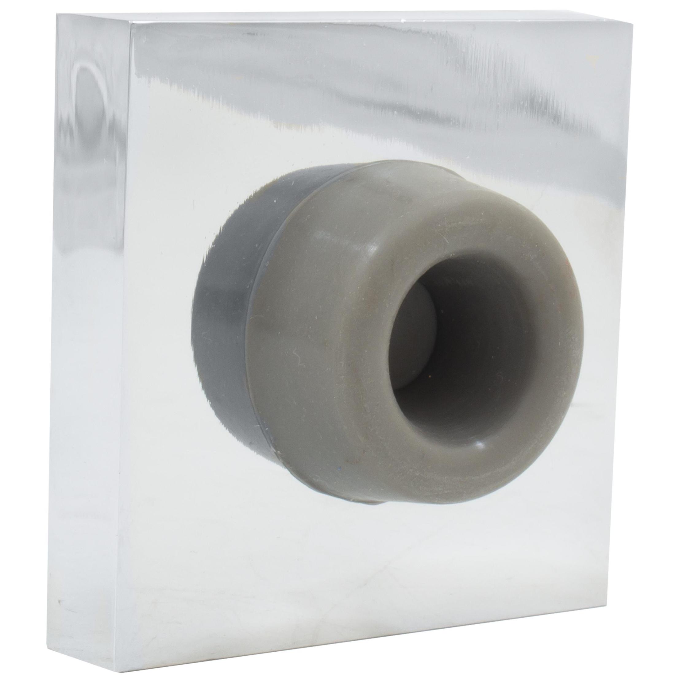 Contemporary Square Wall Door Stop, 2-1/4 Inches