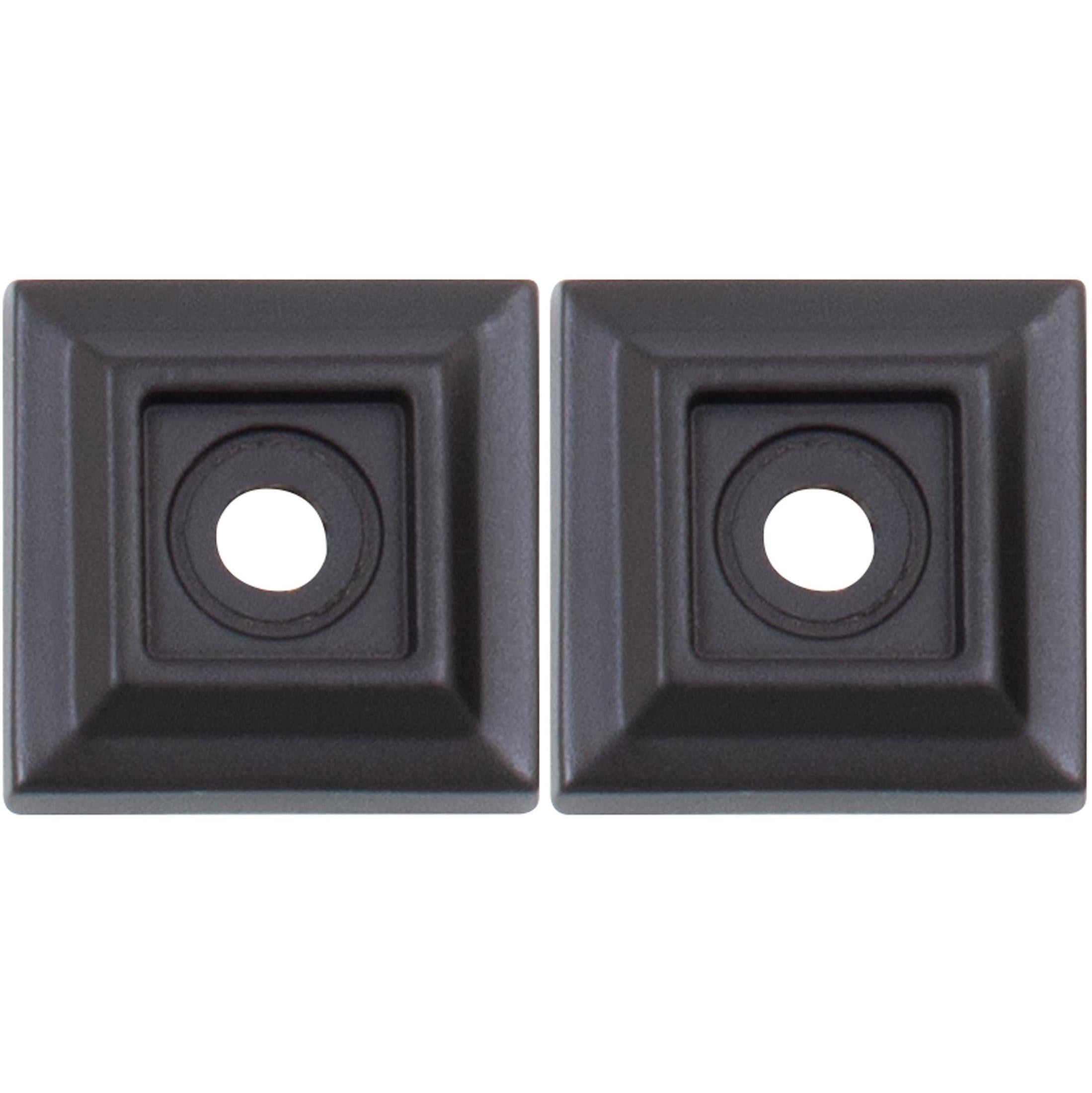 Contemporary Square Backplate, 7/8" x 7/8", 2-Pack