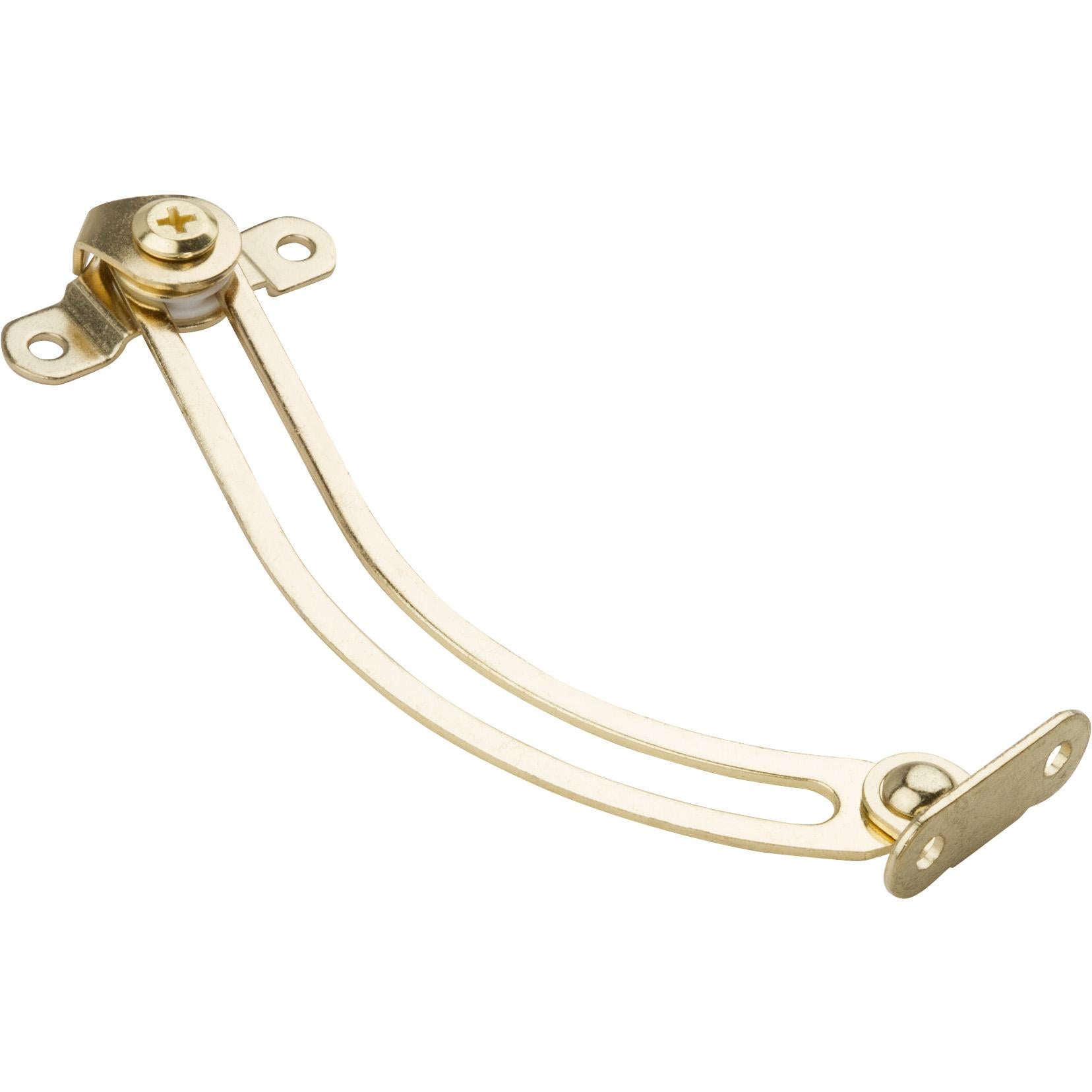 V1892L Friction Lid Support - Polished Brass