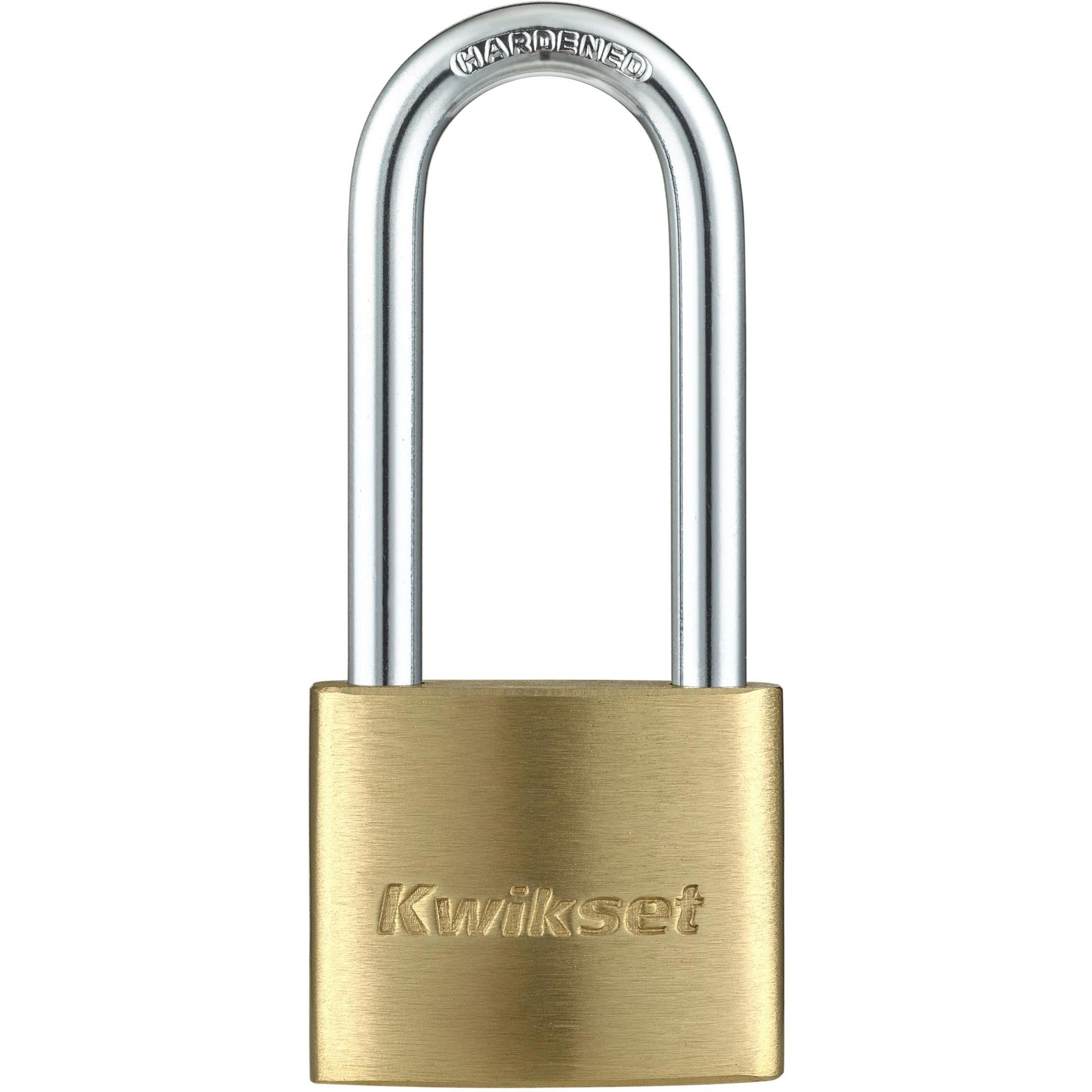 Kwikset 1-9/16" Brass Padlock with 2" Shackle