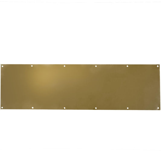 Stone Harbor Hardware Kick Plates with Screws, 10" x 34", Polished Brass