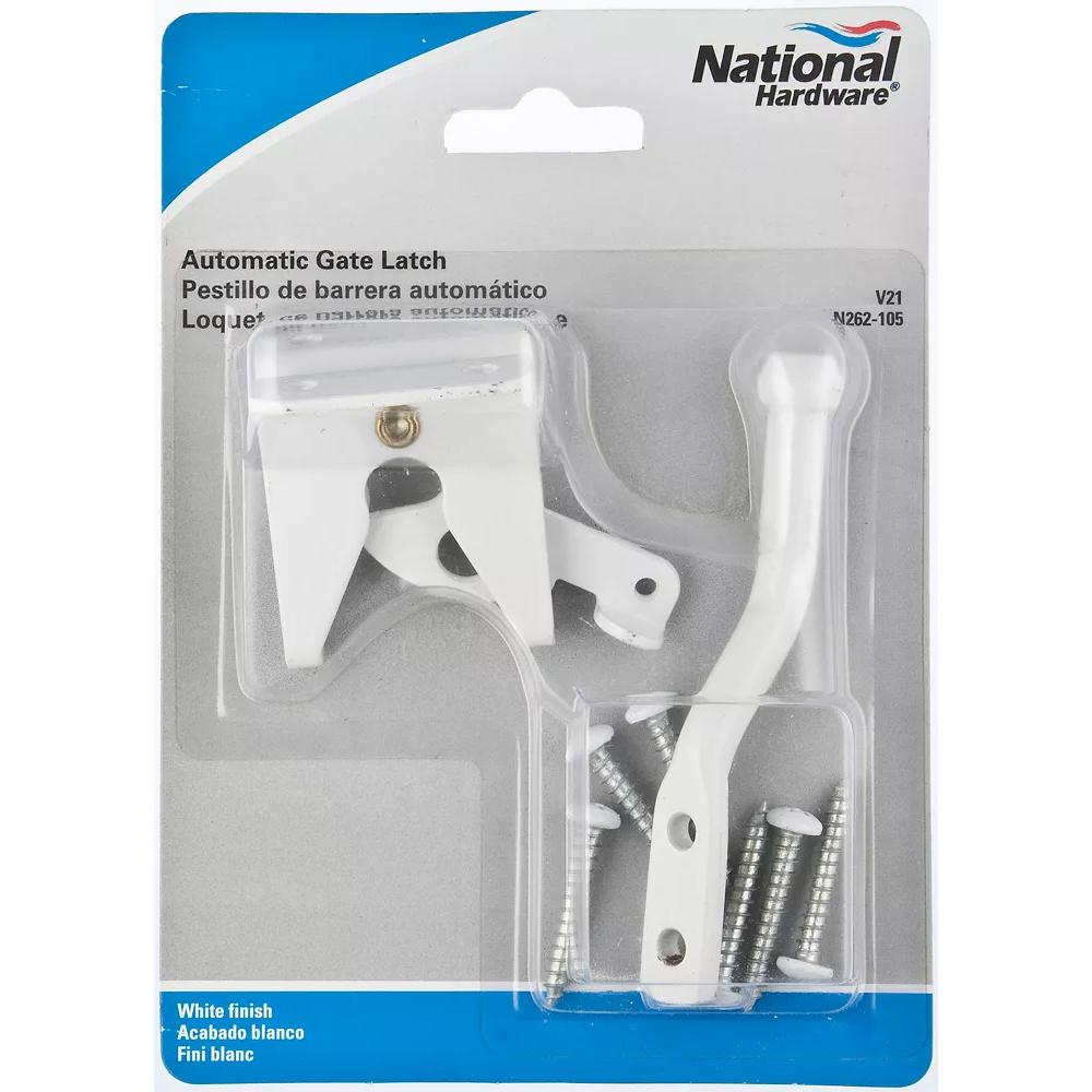 National Hardware - N262-105 V21 Automatic Gate Latch in White