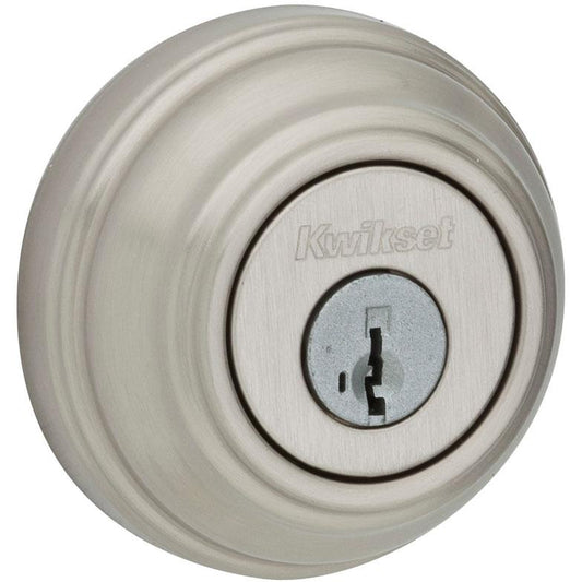 Single Cylinder Round Deadbolt - 980 Series SmartKey with Round Corner Latch - Clearpack