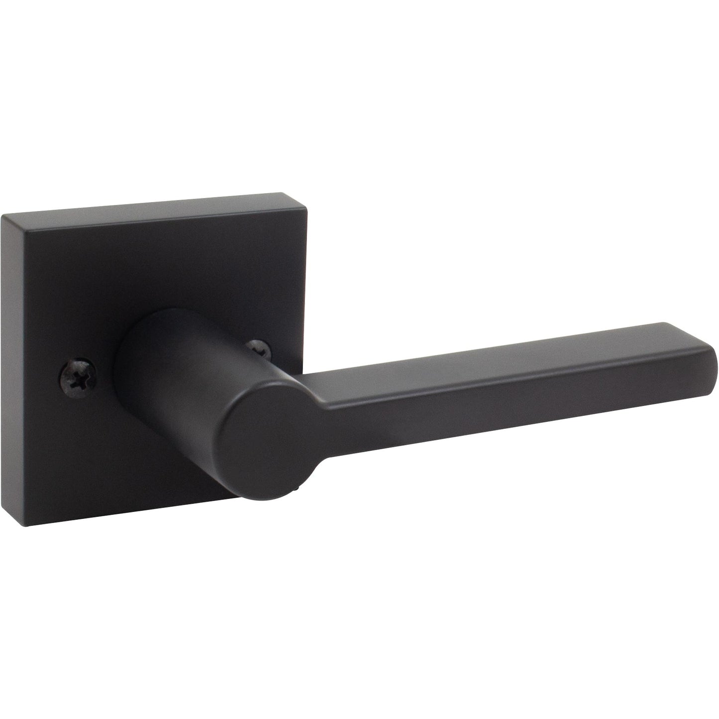 Stone Harbor Hardware Vienna Door Lever with Square Rosette, Dummy (Non-Turning) Latch, Matte Black