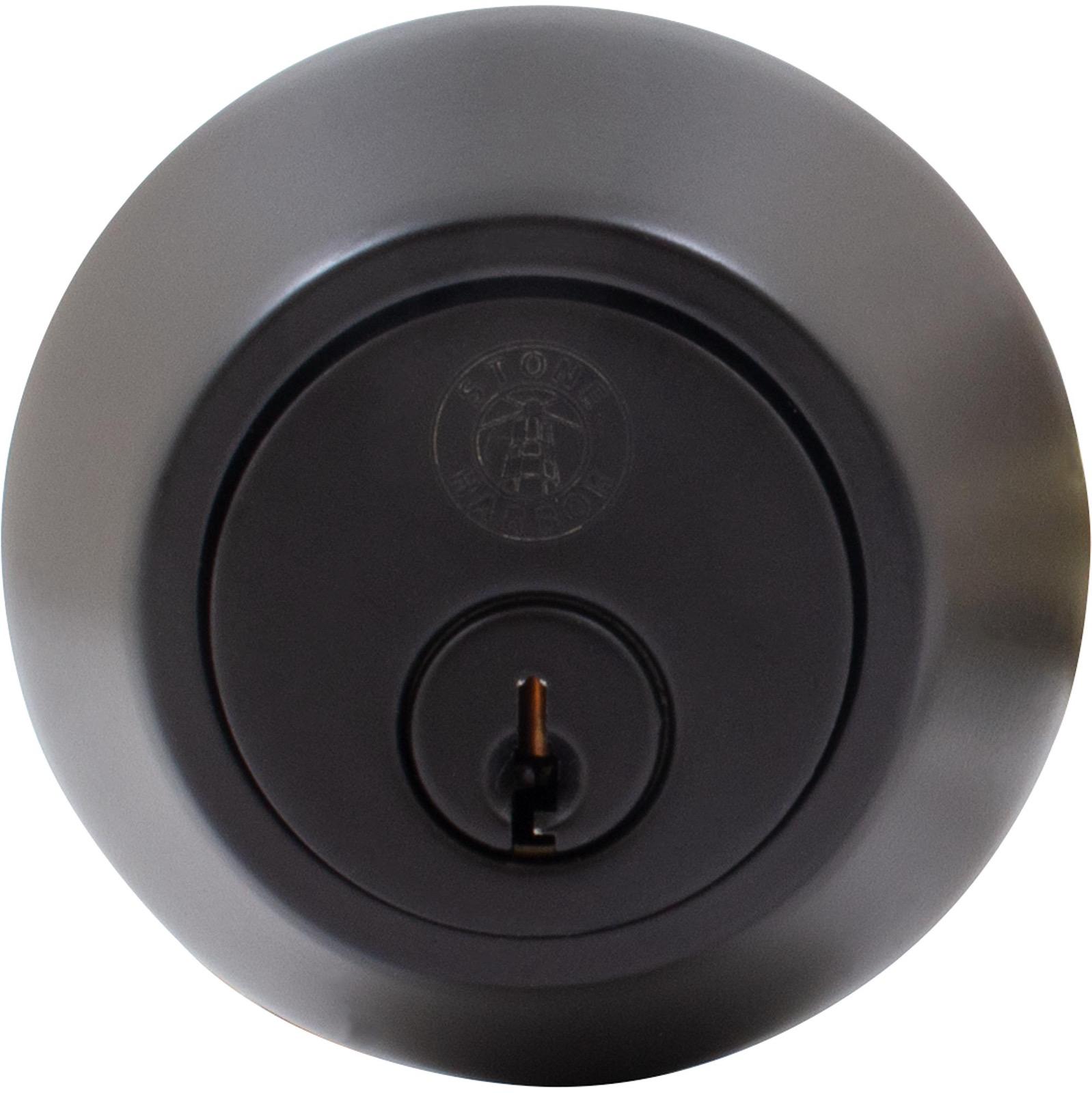 Stone Harbor Hardware Grade 3 Deadbolt, Single Cylinder, KW Keyway, Matte Black