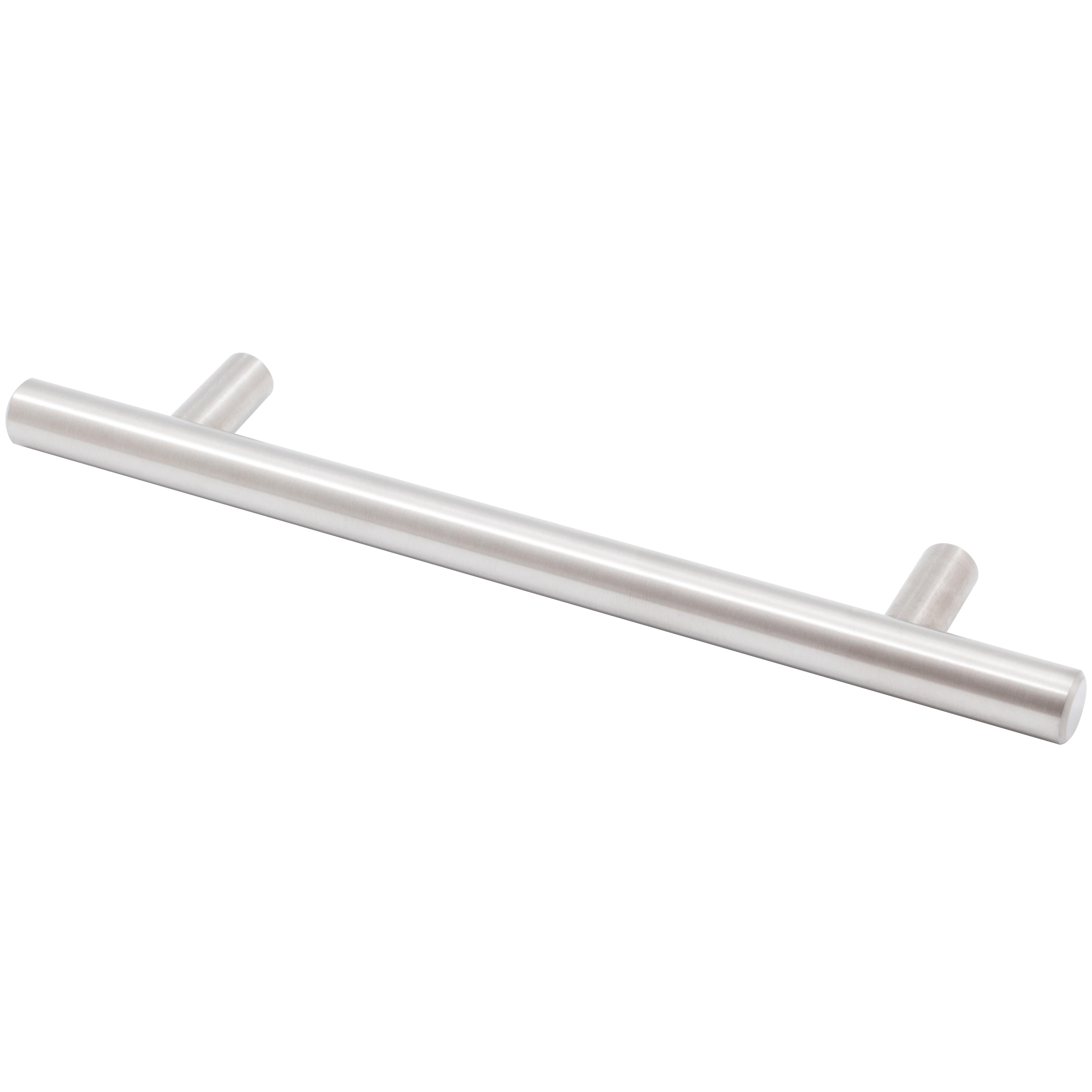 Stone Harbor Hardware Bar Cabinet Pull, 128 Millimeters, 188mm Overall Length, Satin Stainless Steel