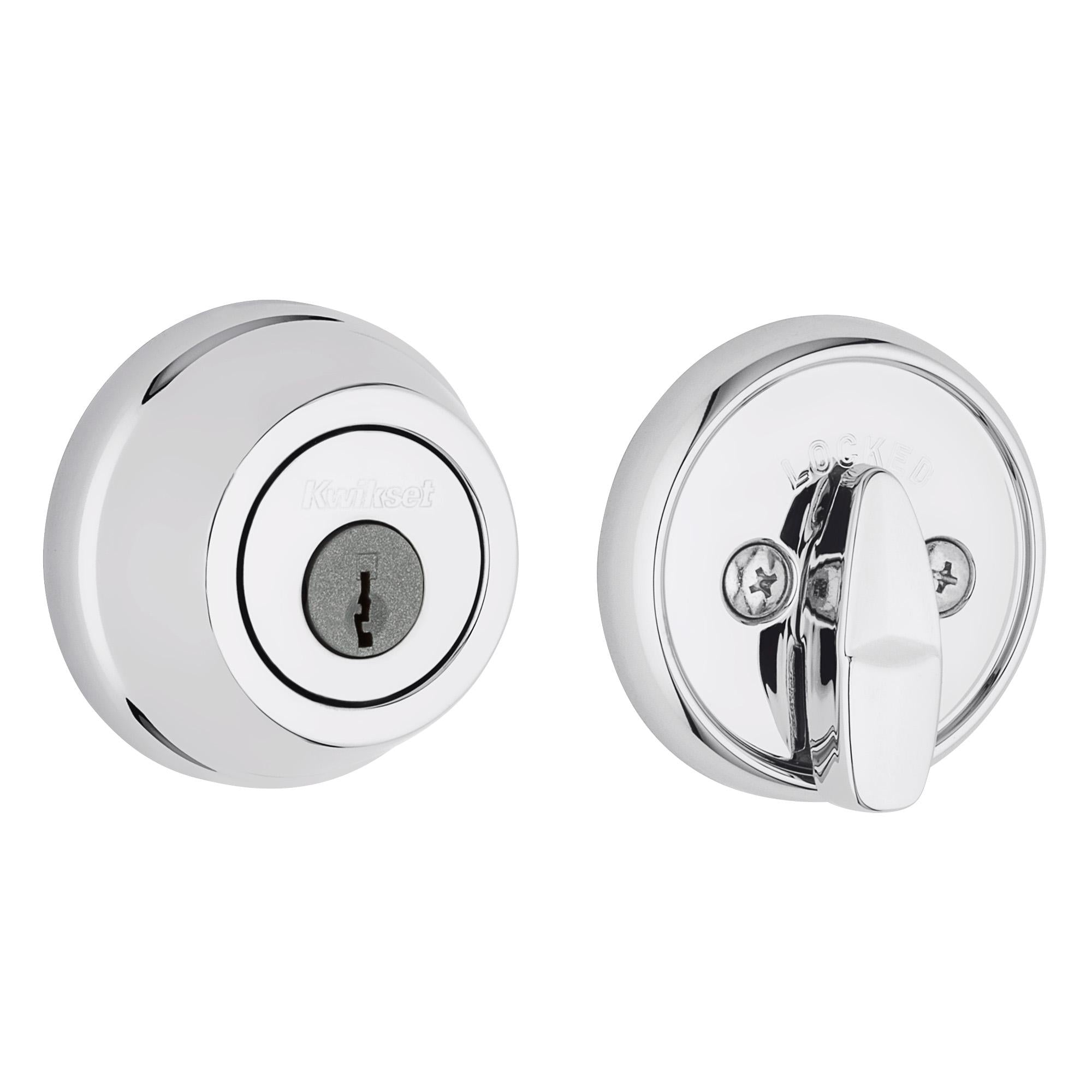780 26 6AL STRKP K3 1-Cyl Deadbolt - Polished Chrome