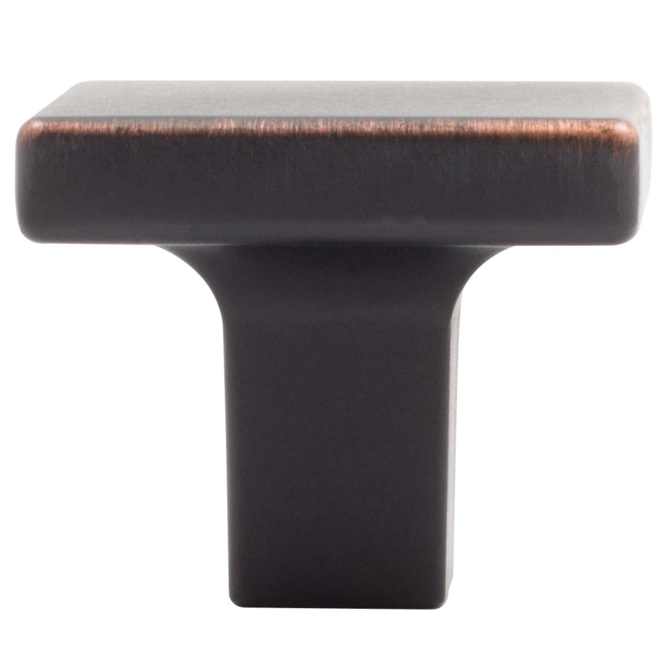 Contemporary Square Cabinet Knob, 1-1/8 Inches, Zinc Base Material