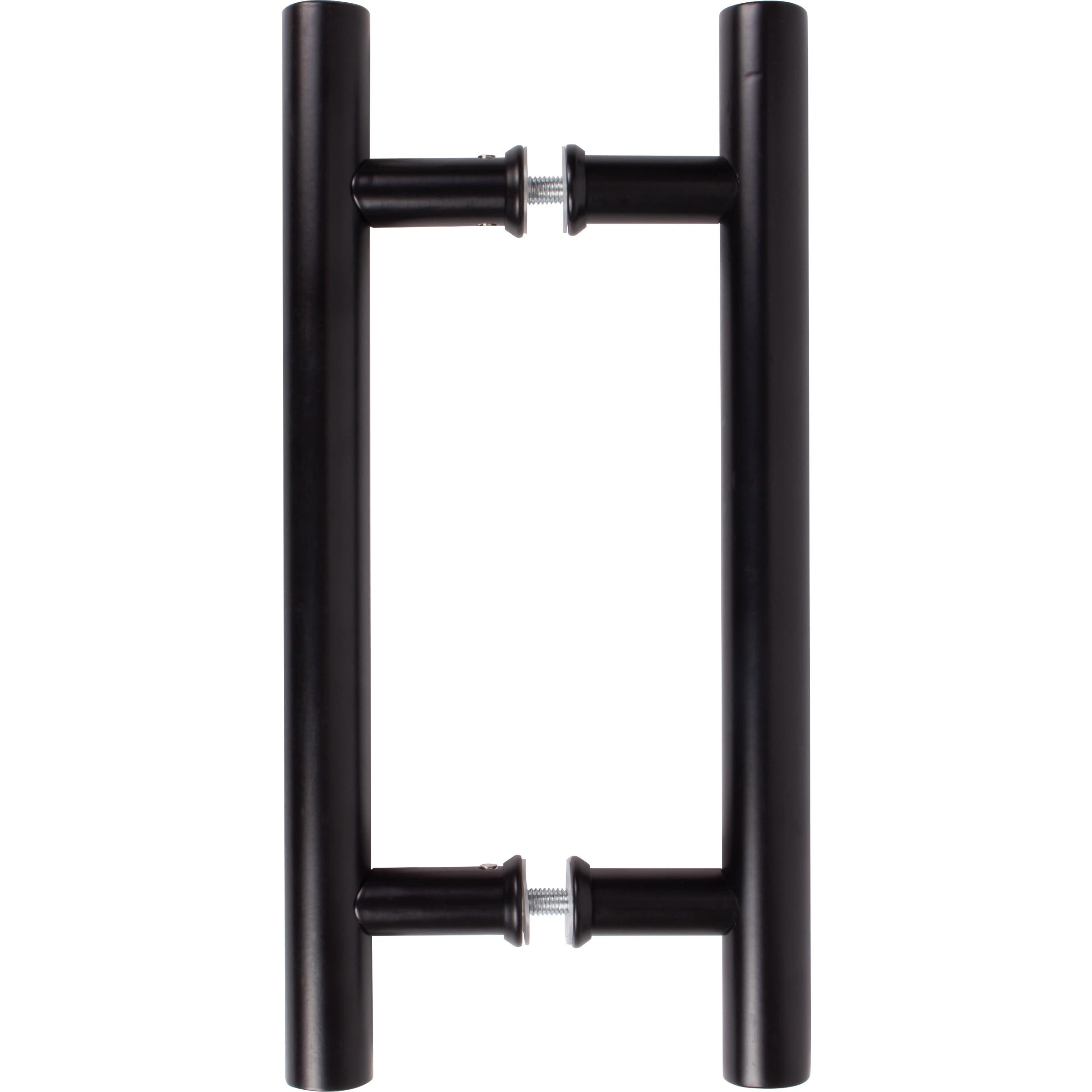 Sliding Door Double-Sided Round Bar Pull Set, 12 Inches