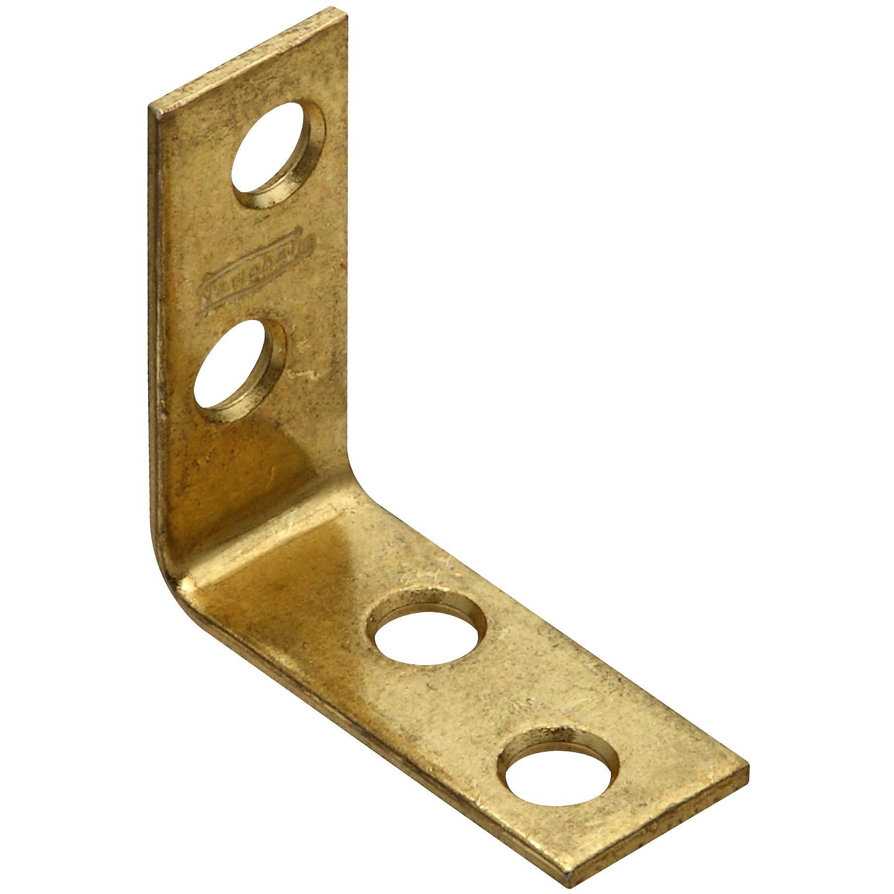 V115 1-1/2" x 5/8" Corner Brace 4/pk - Polished Brass