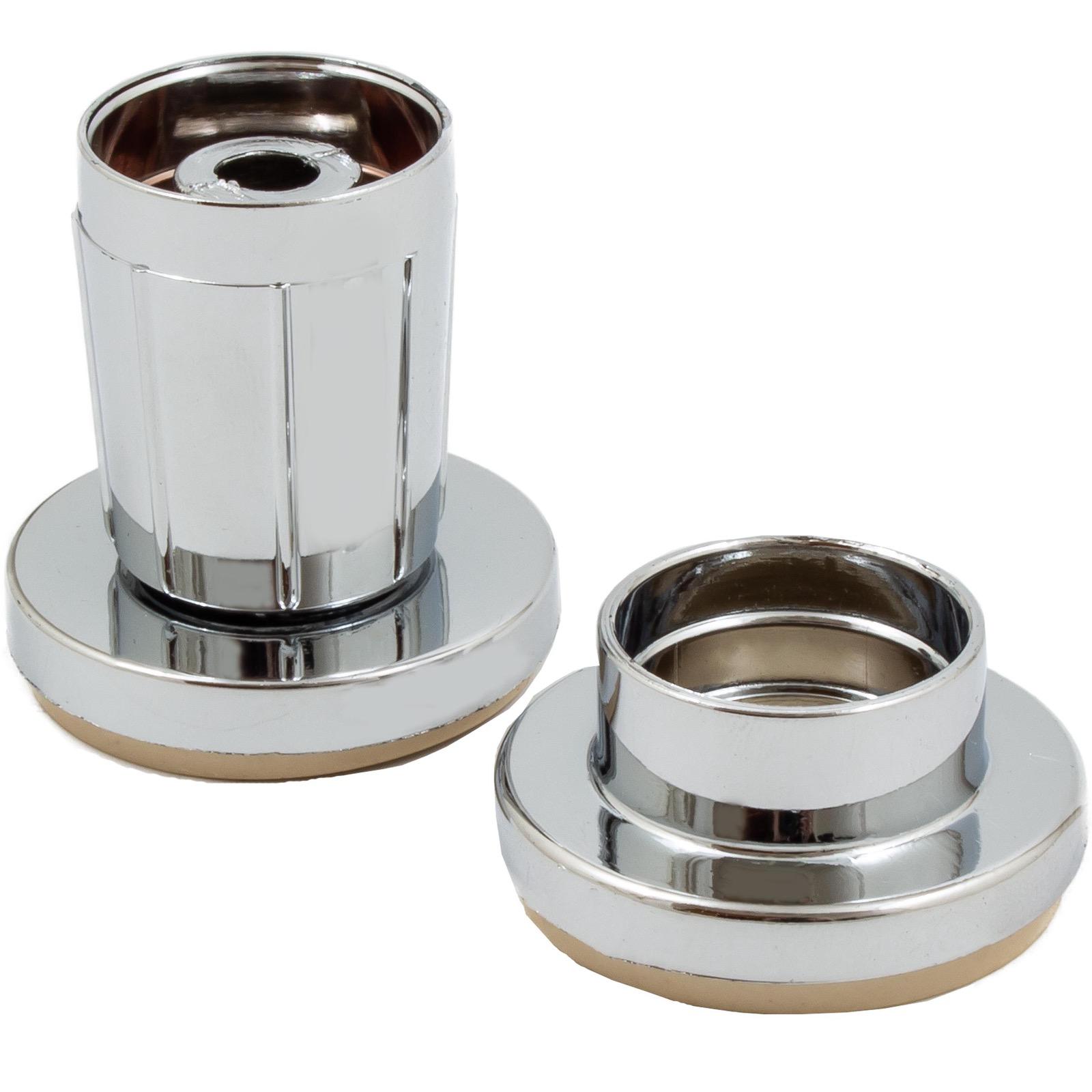 Stone Harbor Hardware Flanges for Economy Shower Rod, Adjustable, ABS Chrome, Polished Chrome