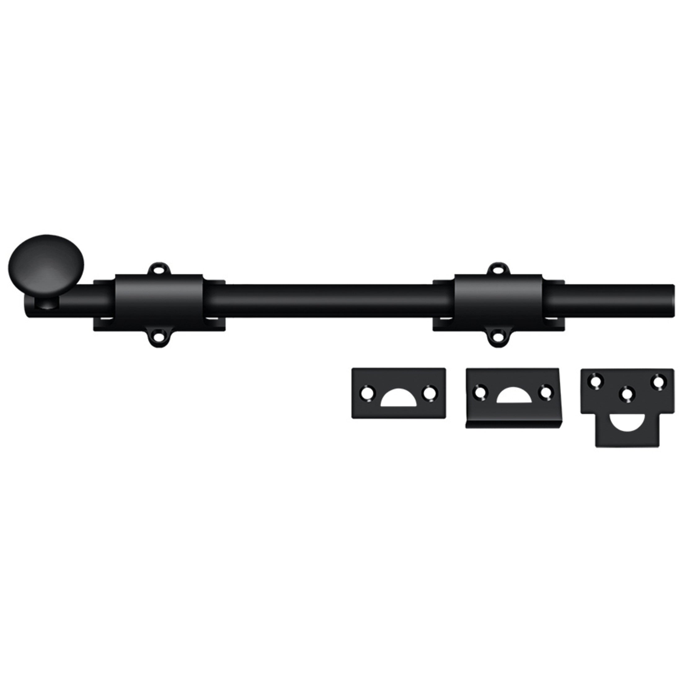 12SB19 12" Surface Bolt - Matte Black