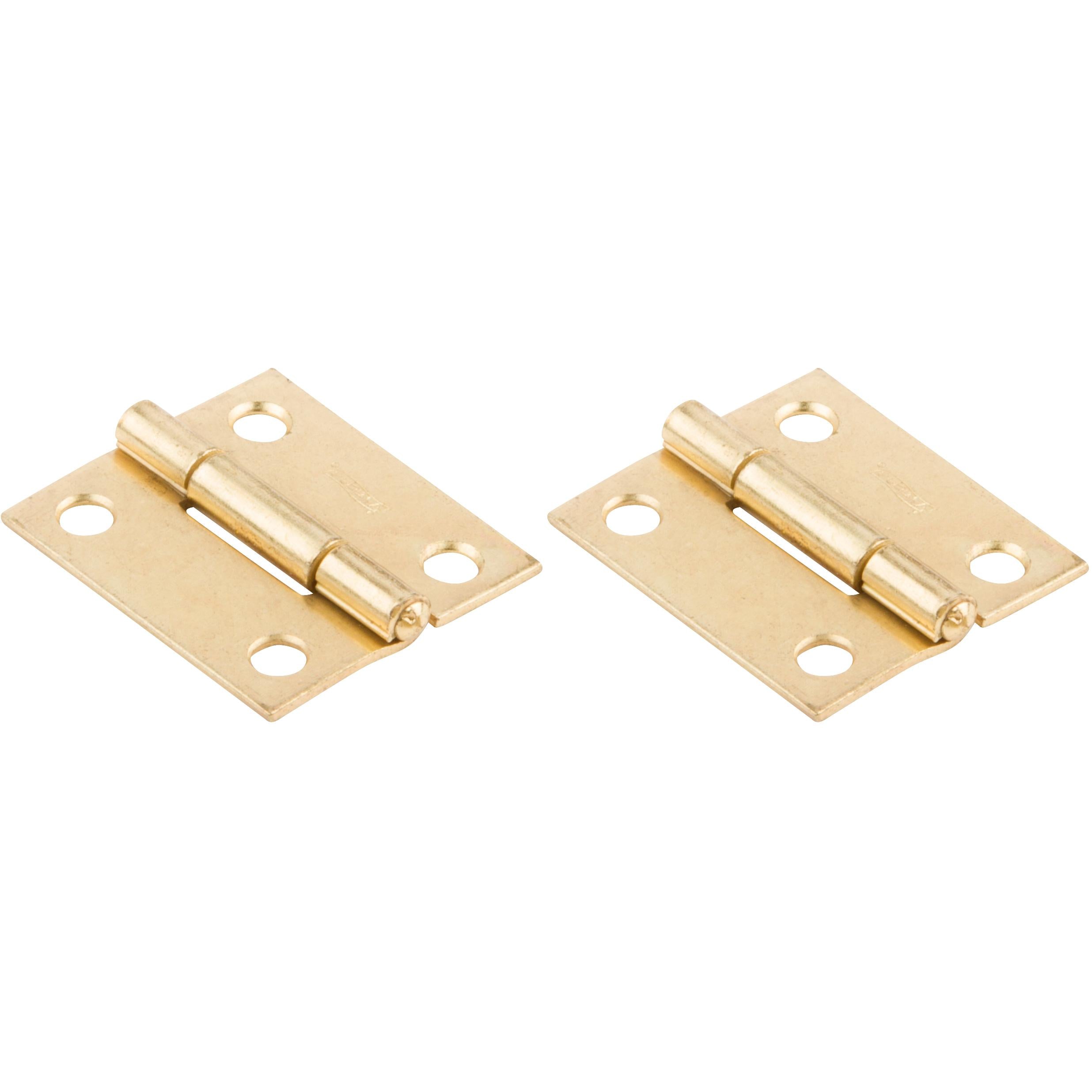 National Hardware - N146-068 V518 1-1/2" Hinge NRP - Polished Brass, 2 pack