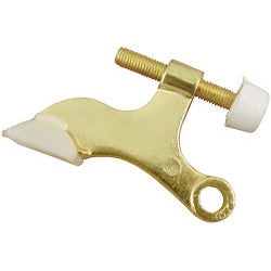 Stone Harbor Hardware Hinge Pin Door Stop with Foot, Polished Brass