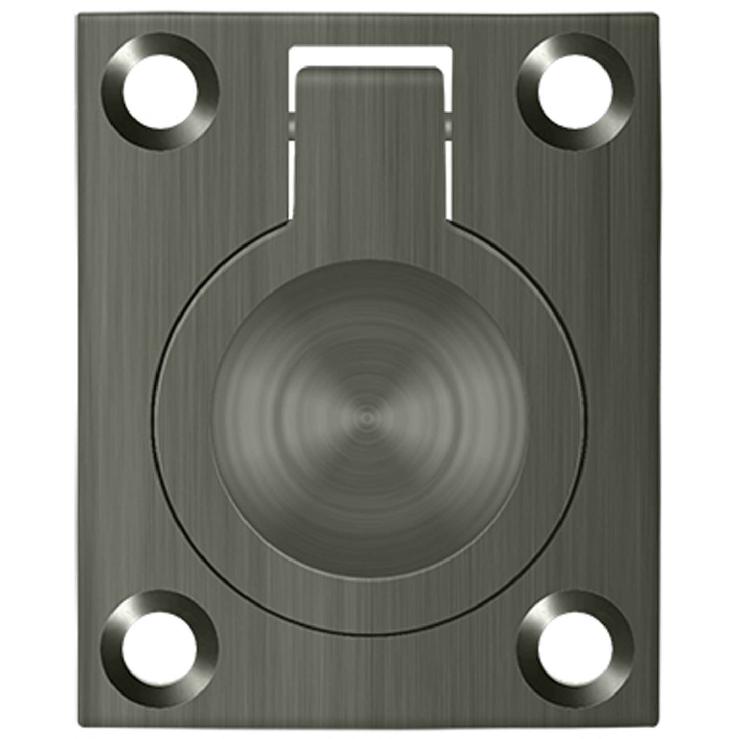 Deltana FRP175U15A 1 3/4-Inch x 1 3/8-Inch Solid Brass Flush Ring Pull