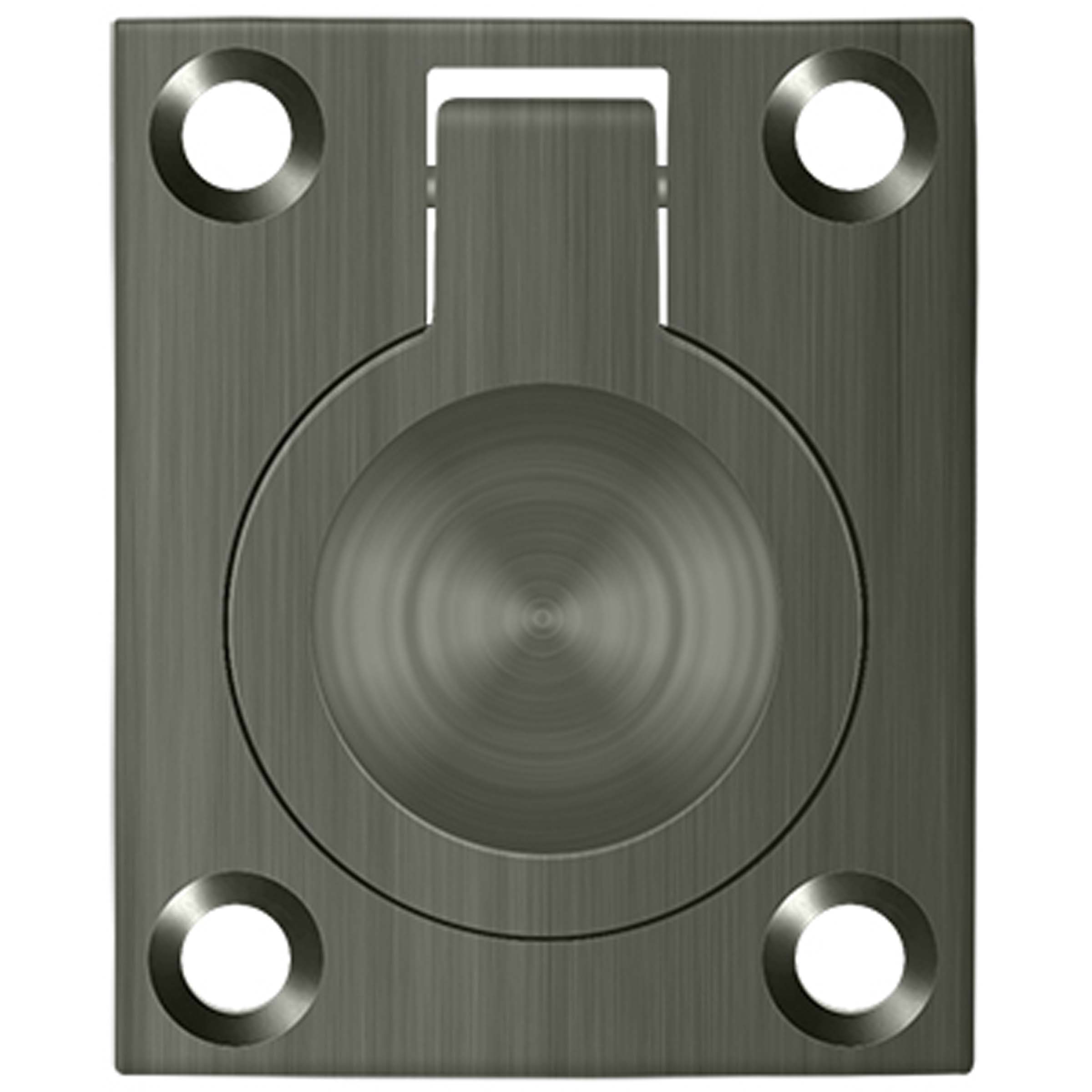 Deltana FRP175U15A 1 3/4-Inch x 1 3/8-Inch Solid Brass Flush Ring Pull