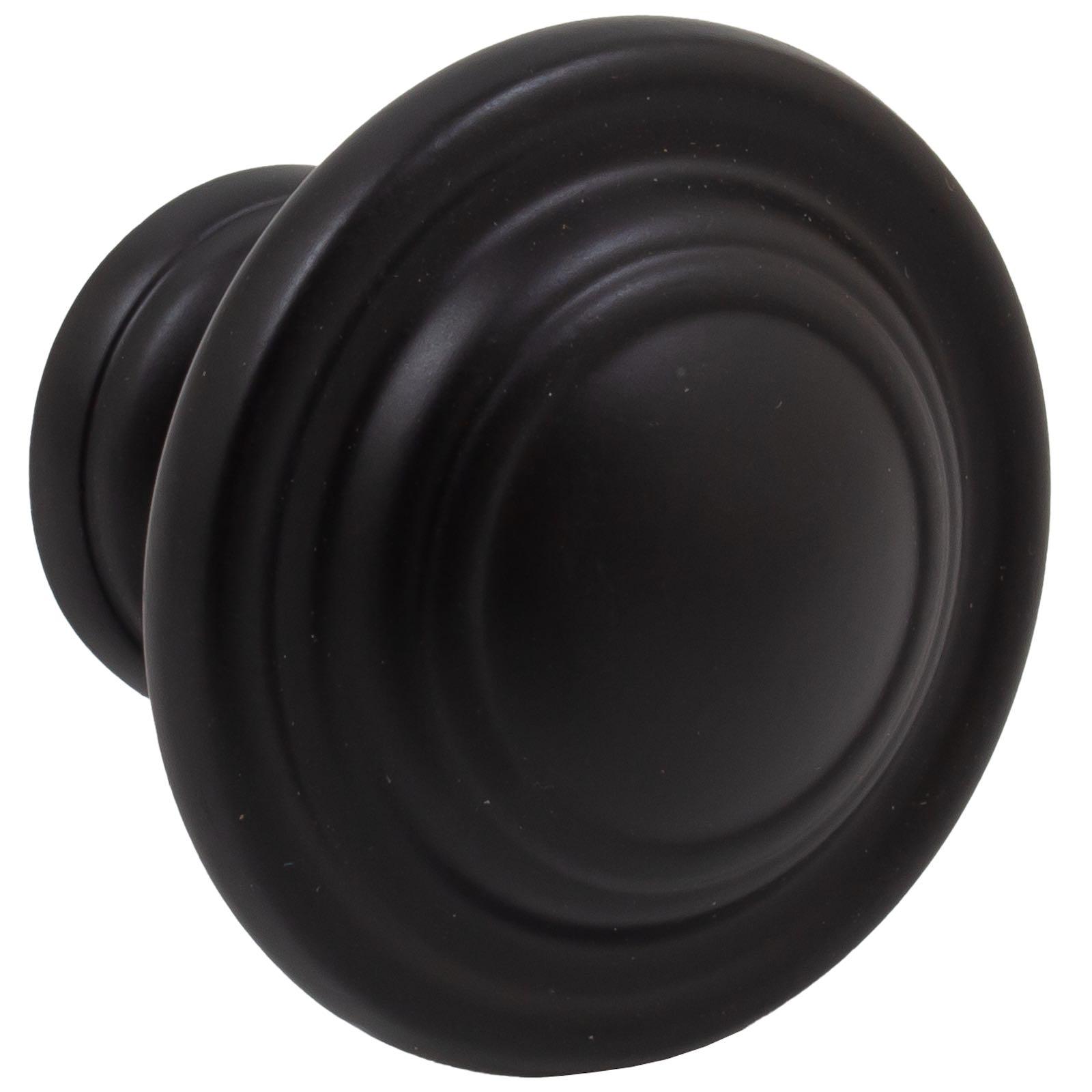Stone Harbor Hardware Charlotte Cabinet/Bi-Fold Door Knob, 1-3/4 Inches, Matte Black