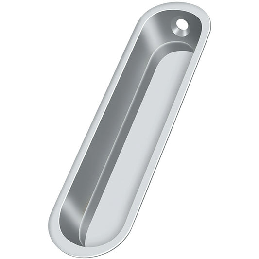 FP828U26 4" x 1" Oval Flush Pull - Polished Chrome