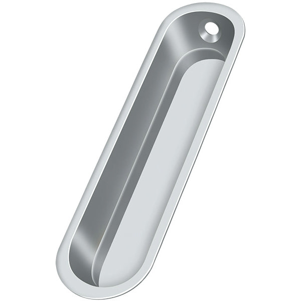 FP828U26 4" x 1" Oval Flush Pull - Polished Chrome