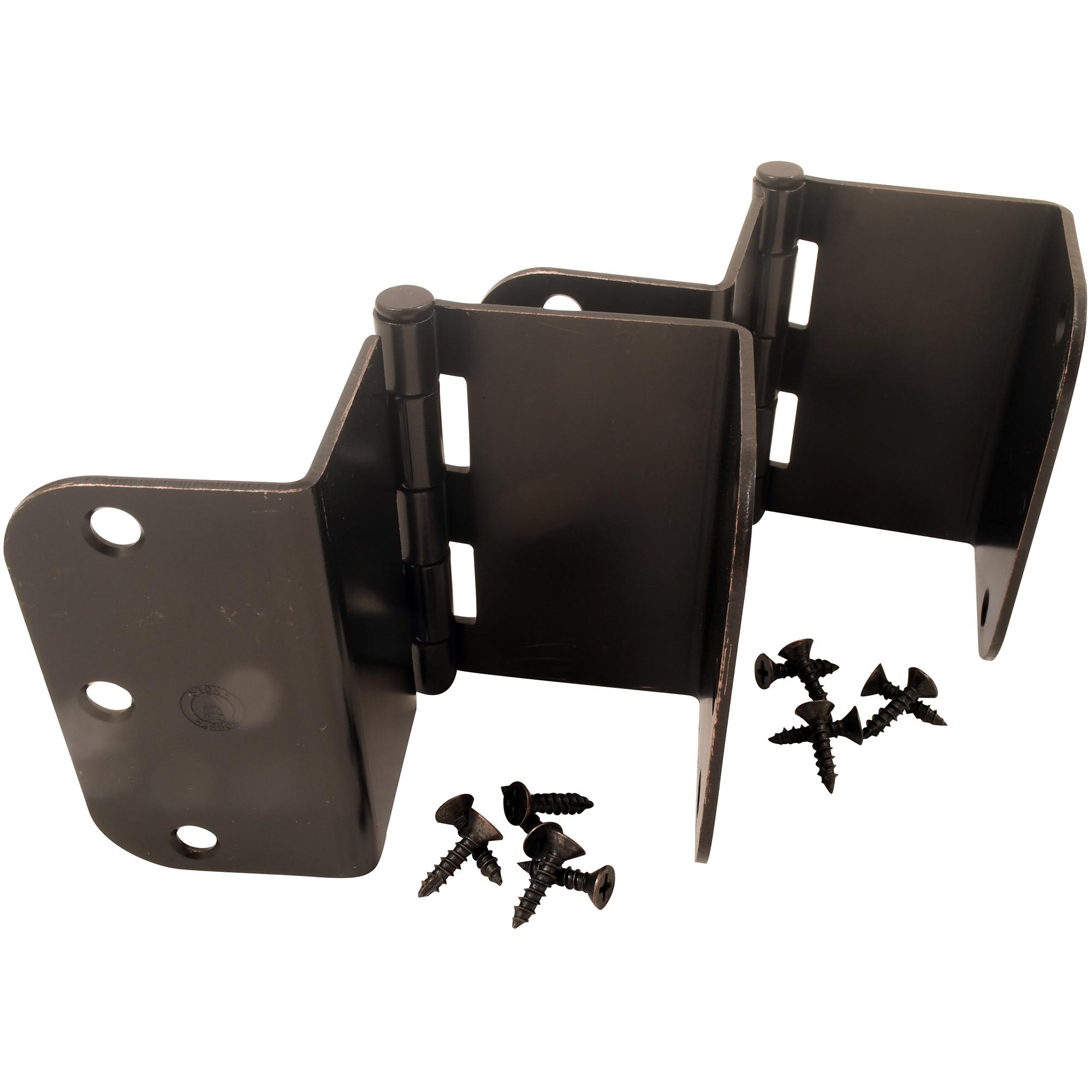 Swing Clear Offset Hinge, 3-1/2 Inches, 5/8" Radius Corner, Fits Doors 1-3/8" to 1-3/4" Thick, 2-Pack