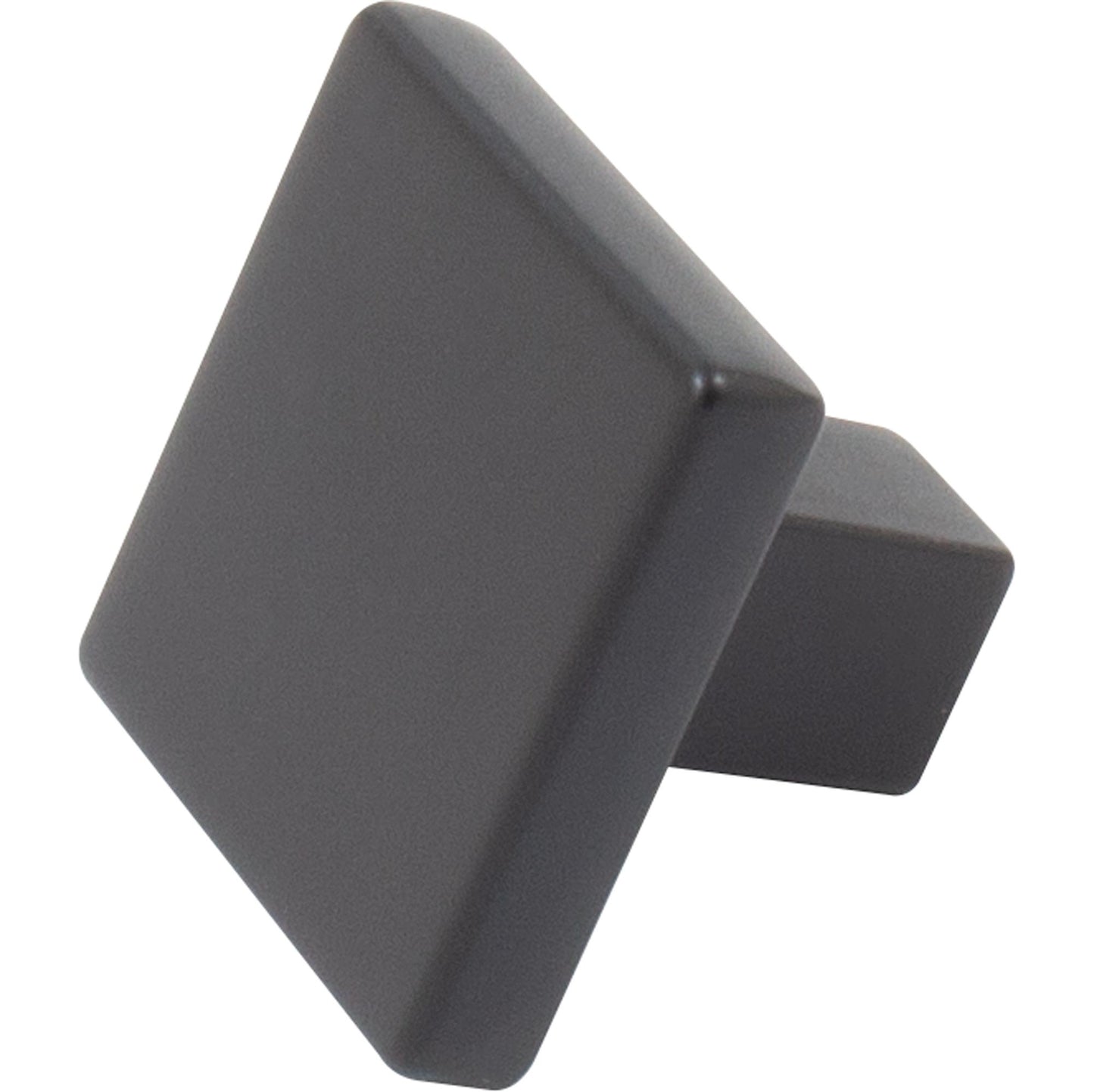 Stone Harbor Hardware Contemporary Square Cabinet Knob, 1-1/8 Inches, Zinc Base Material, Matte Black