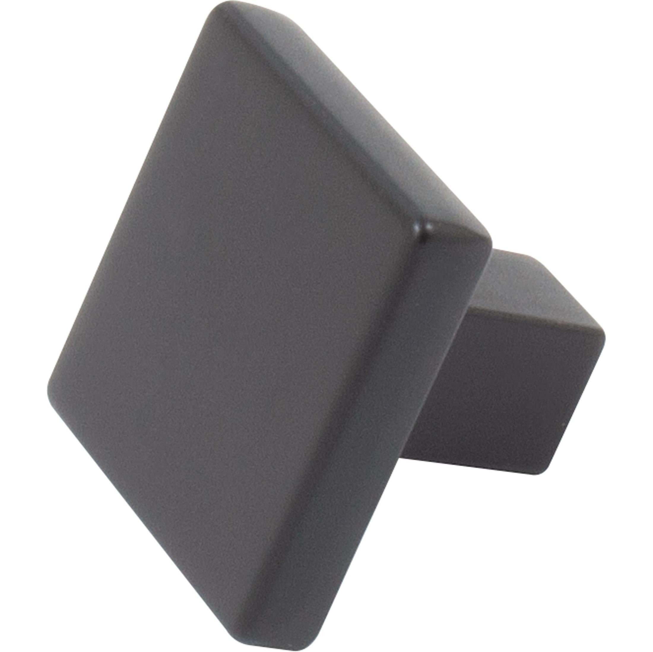 Contemporary Square Cabinet Knob, 1-1/8 Inches, Zinc Base Material