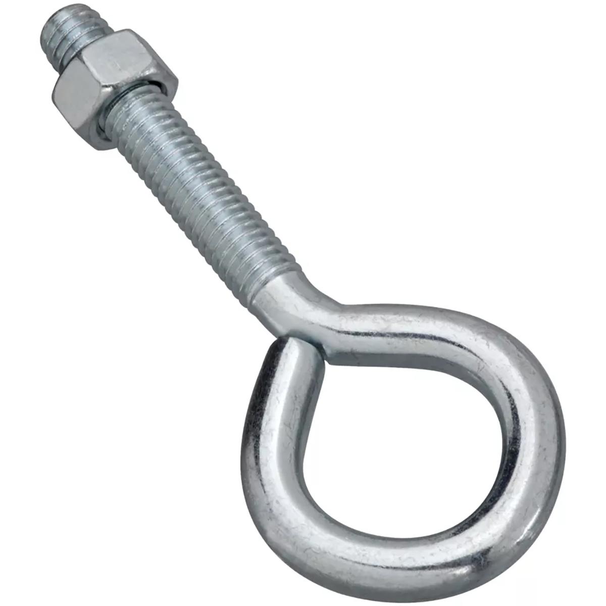 National Hardware - N347-252 2160, 3/8" x 4" Eye Bolt in Zinc Plated, 10pack