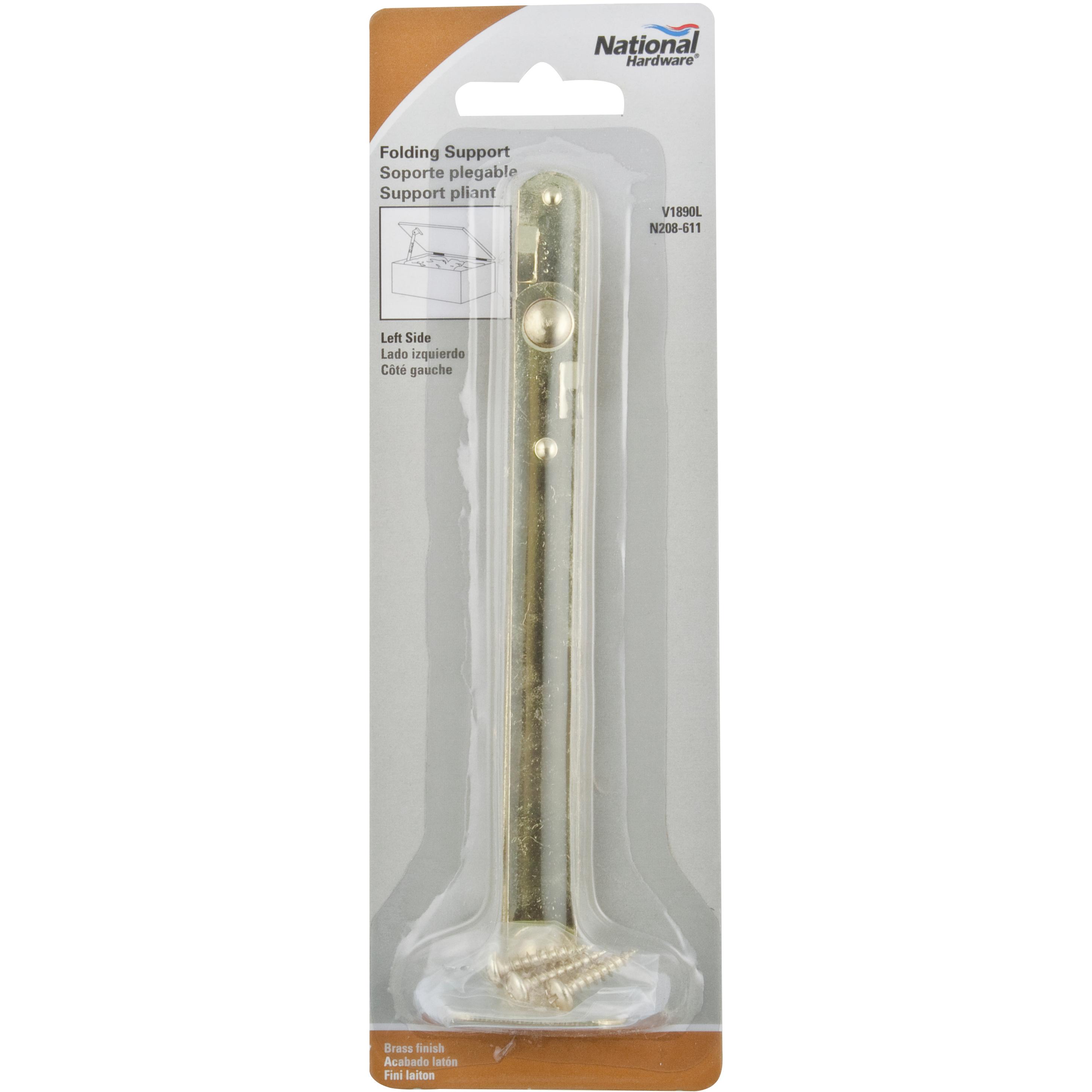 National Hardware - N208-611 V1890L Folding Support in Brass
